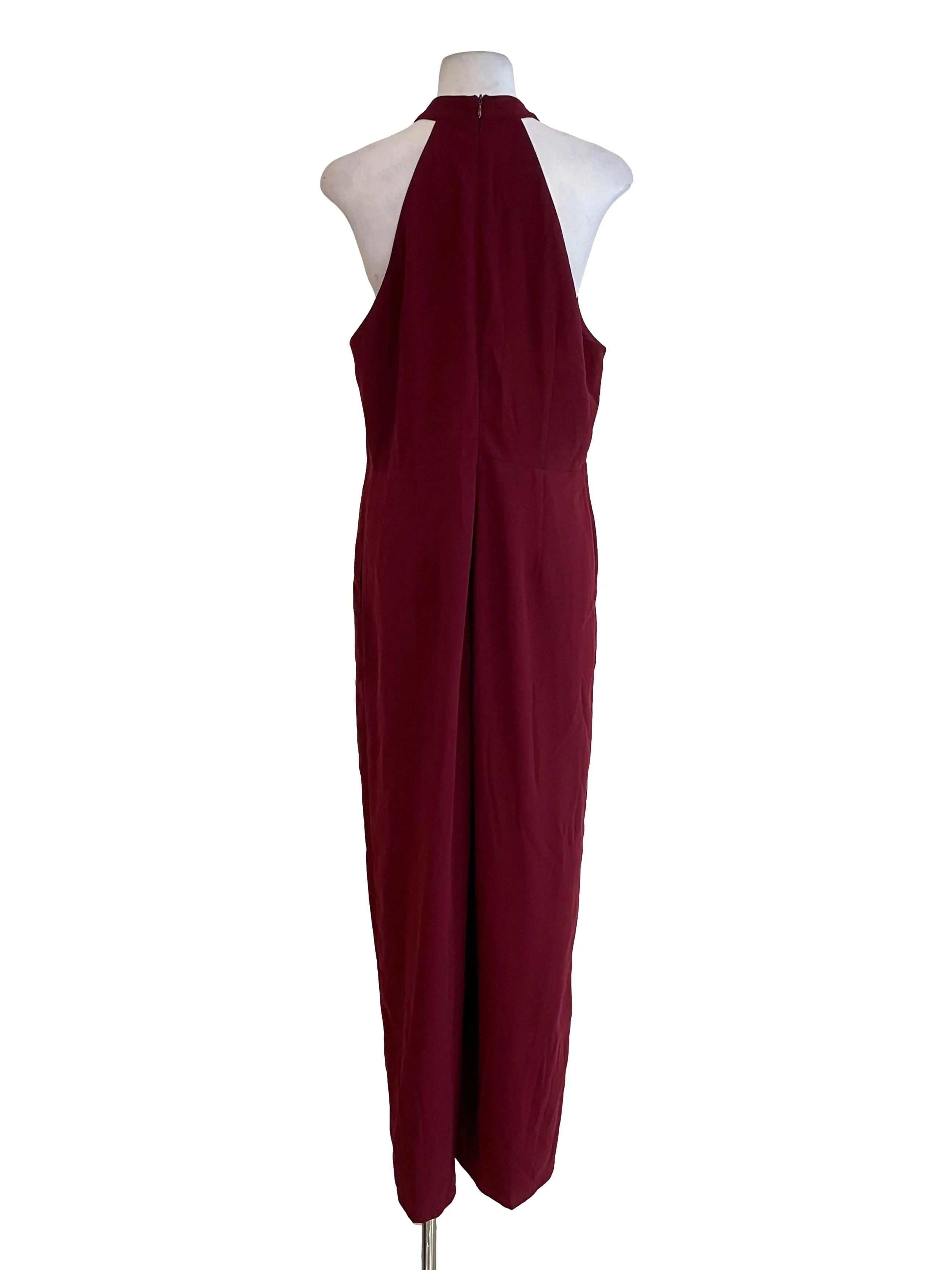 Dark Cherry Halter Neck Jumpsuit - Image 2