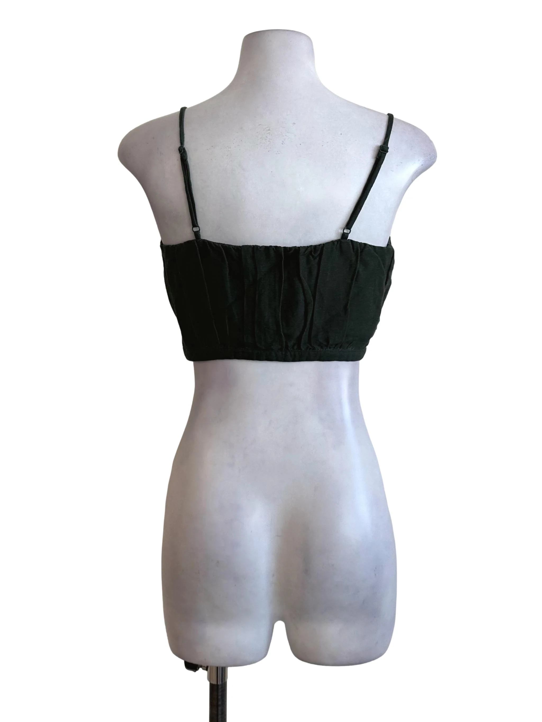 Dark Green Pleated Top LB - Image 2