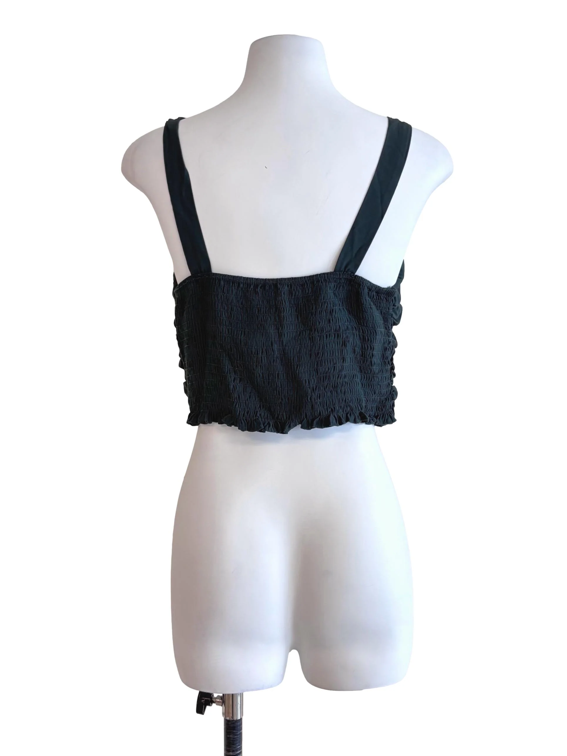 Dark Green Ruched Sleeveless Top TEM - Image 2