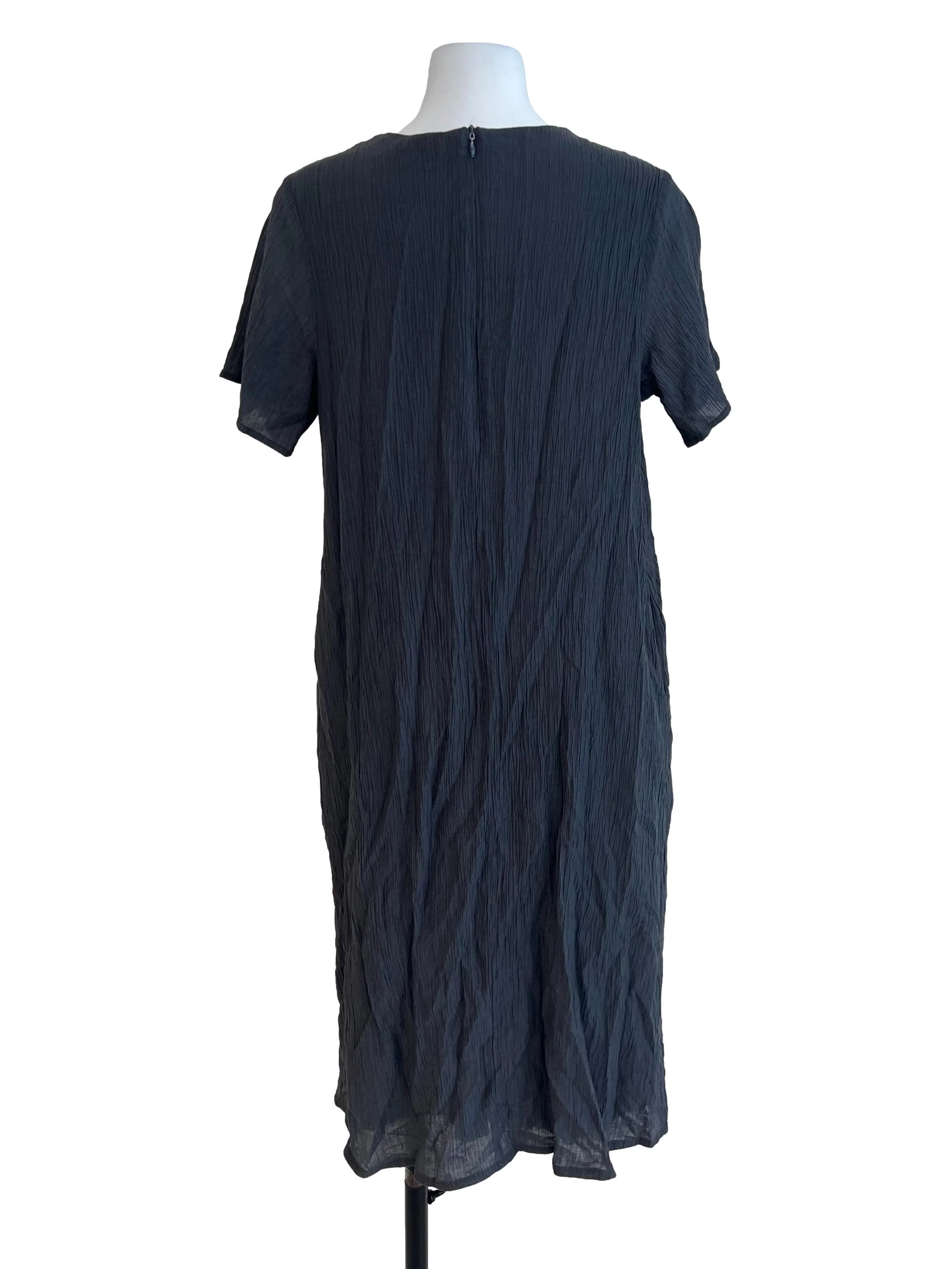 Dark Grey Textured Dress - Image 2
