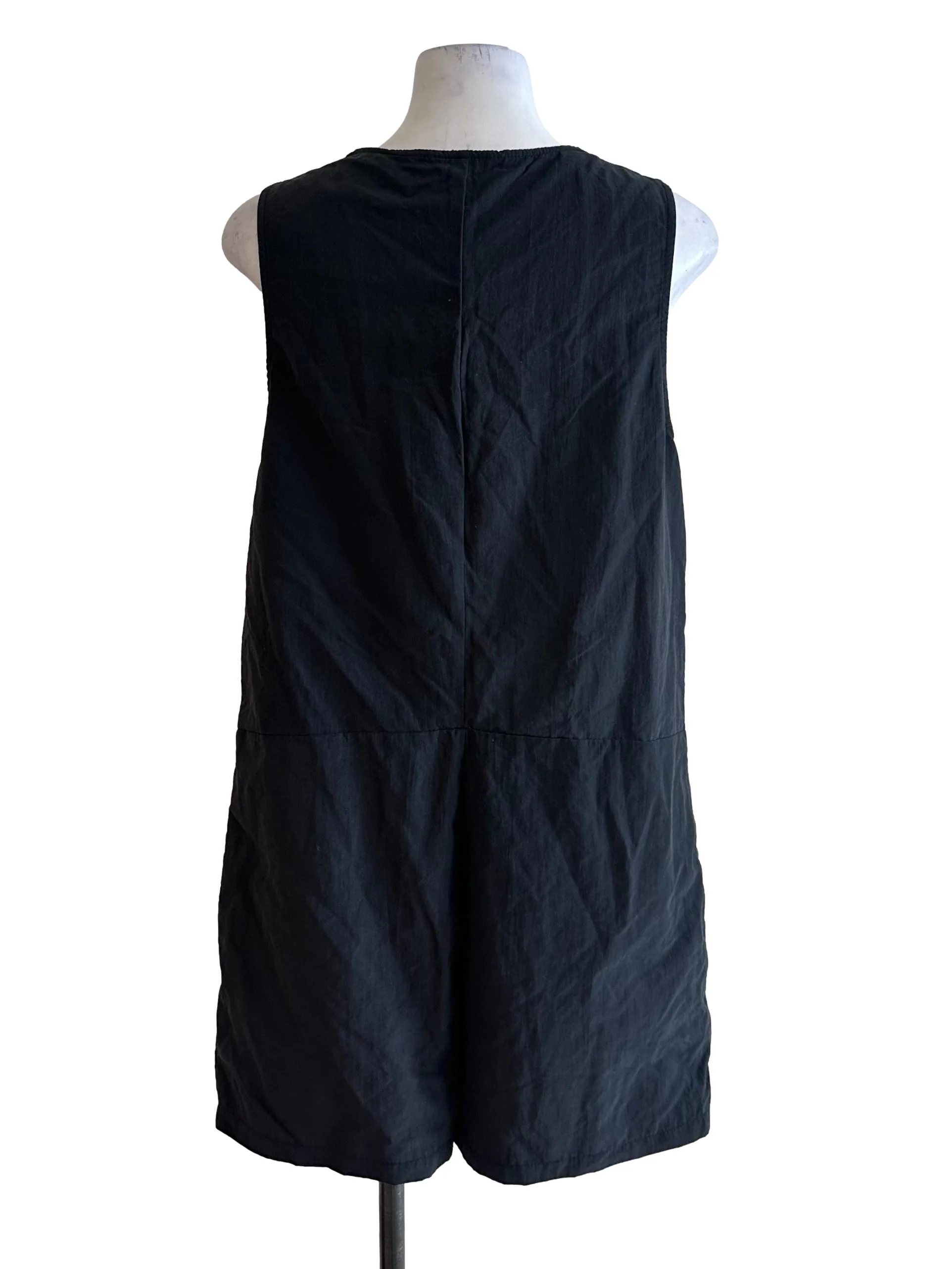 Dark Grey V Neck Zipped Rompers - Image 2