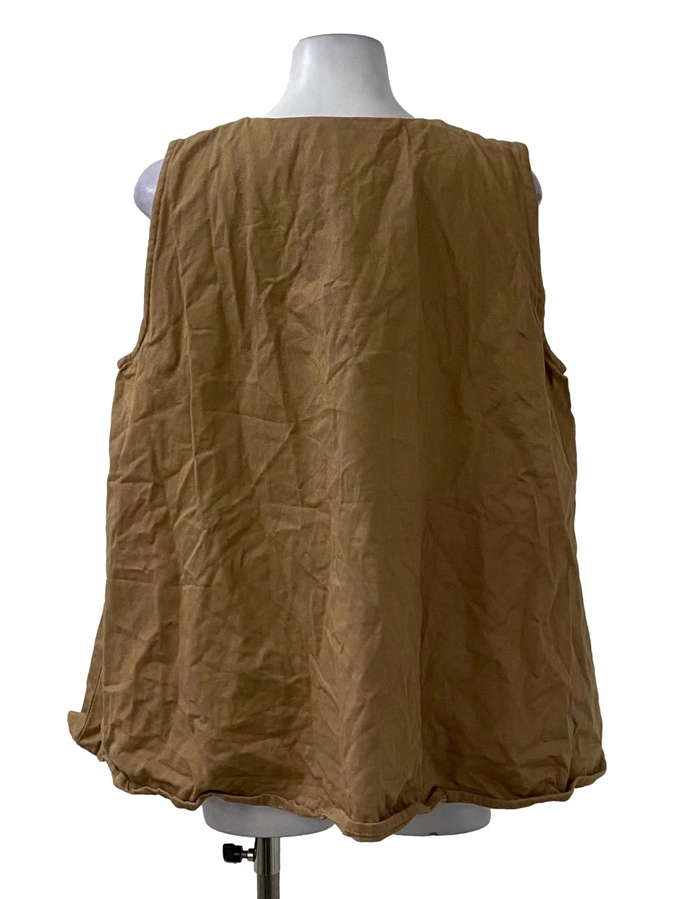 Dark Khaki V-Neck Blouse - Image 2