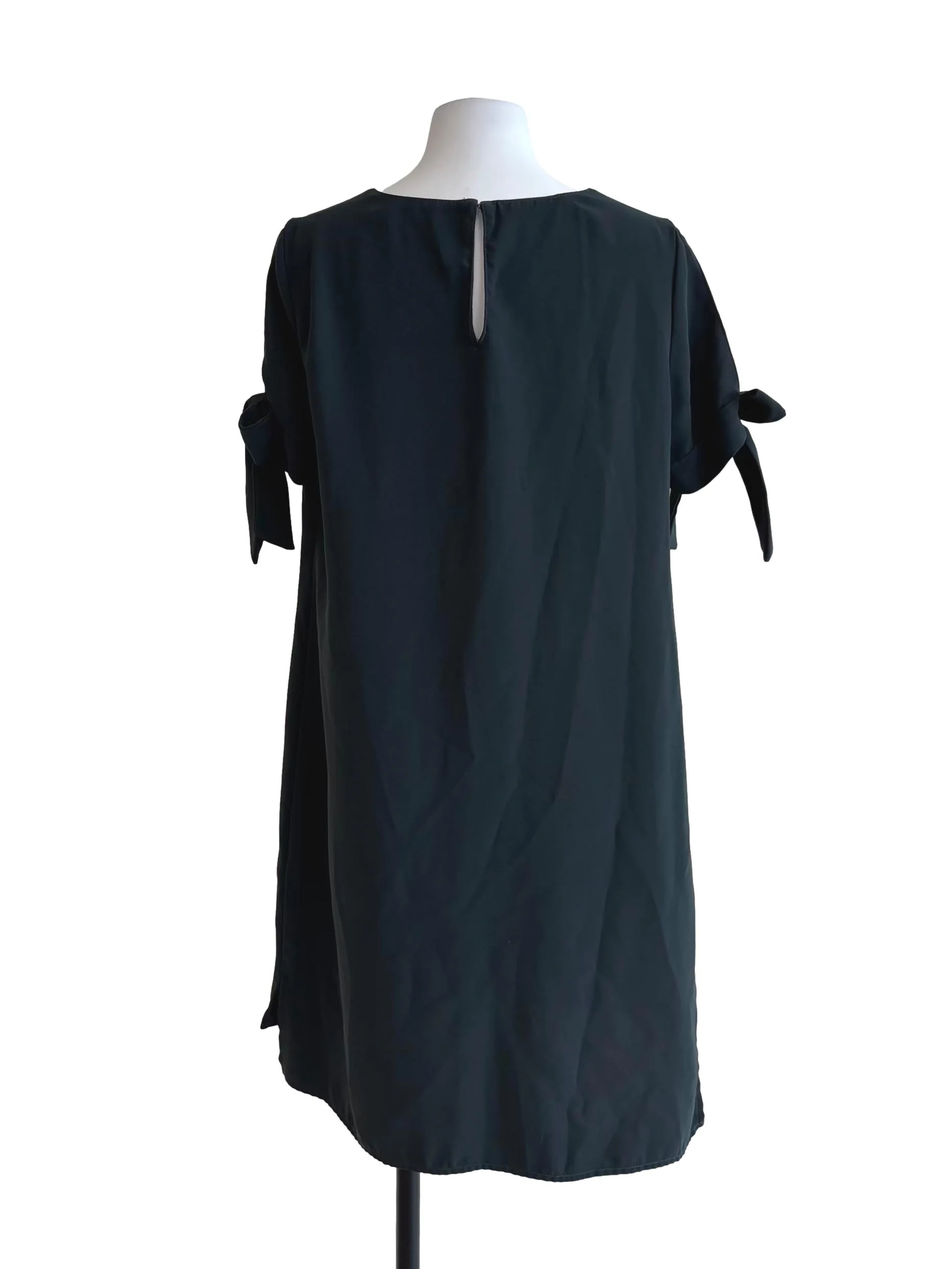 Dark Pine Green Short Sleeve Shift Dress - Image 2