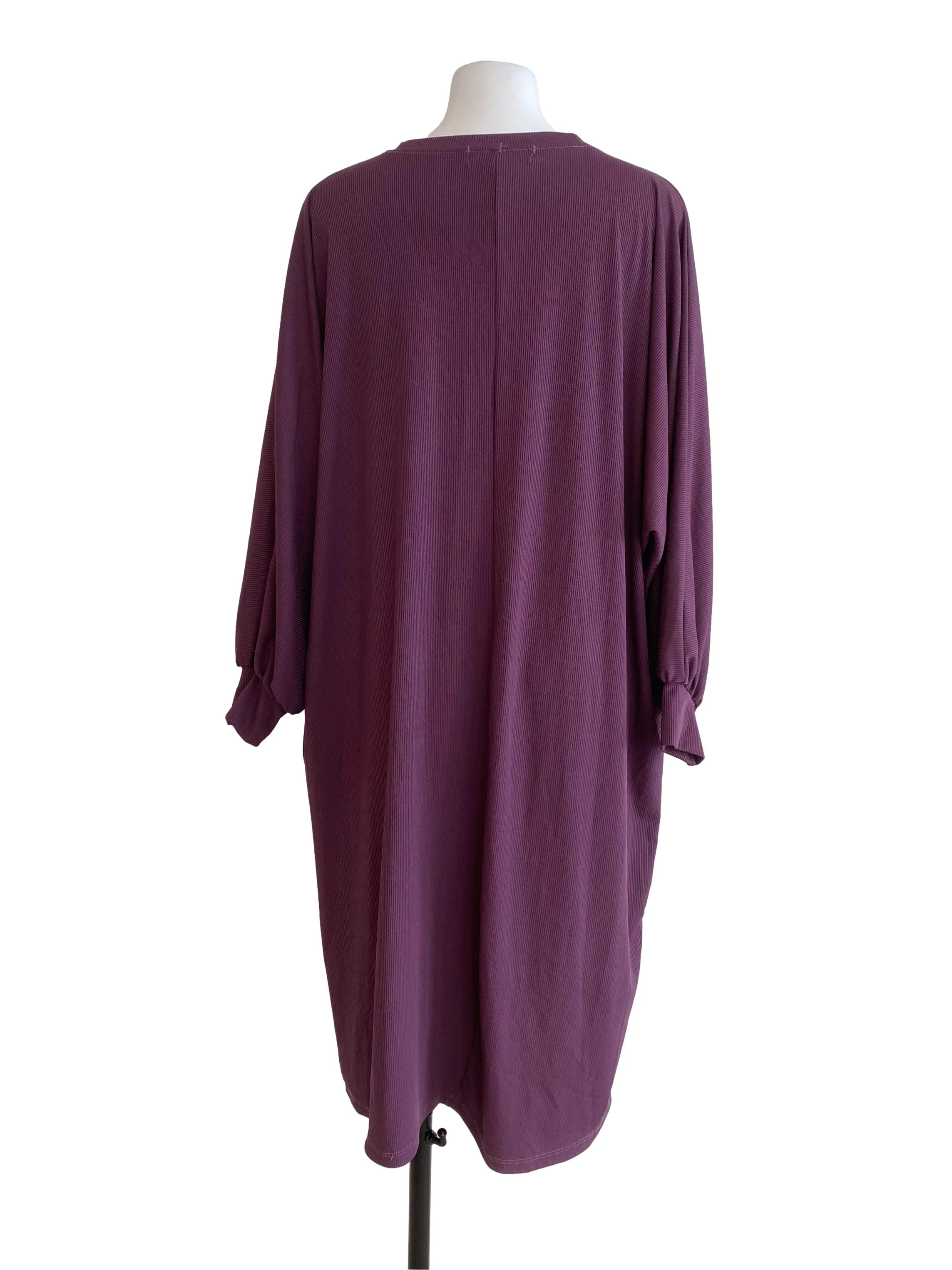 Dark Purple Batwing Dress - Image 2