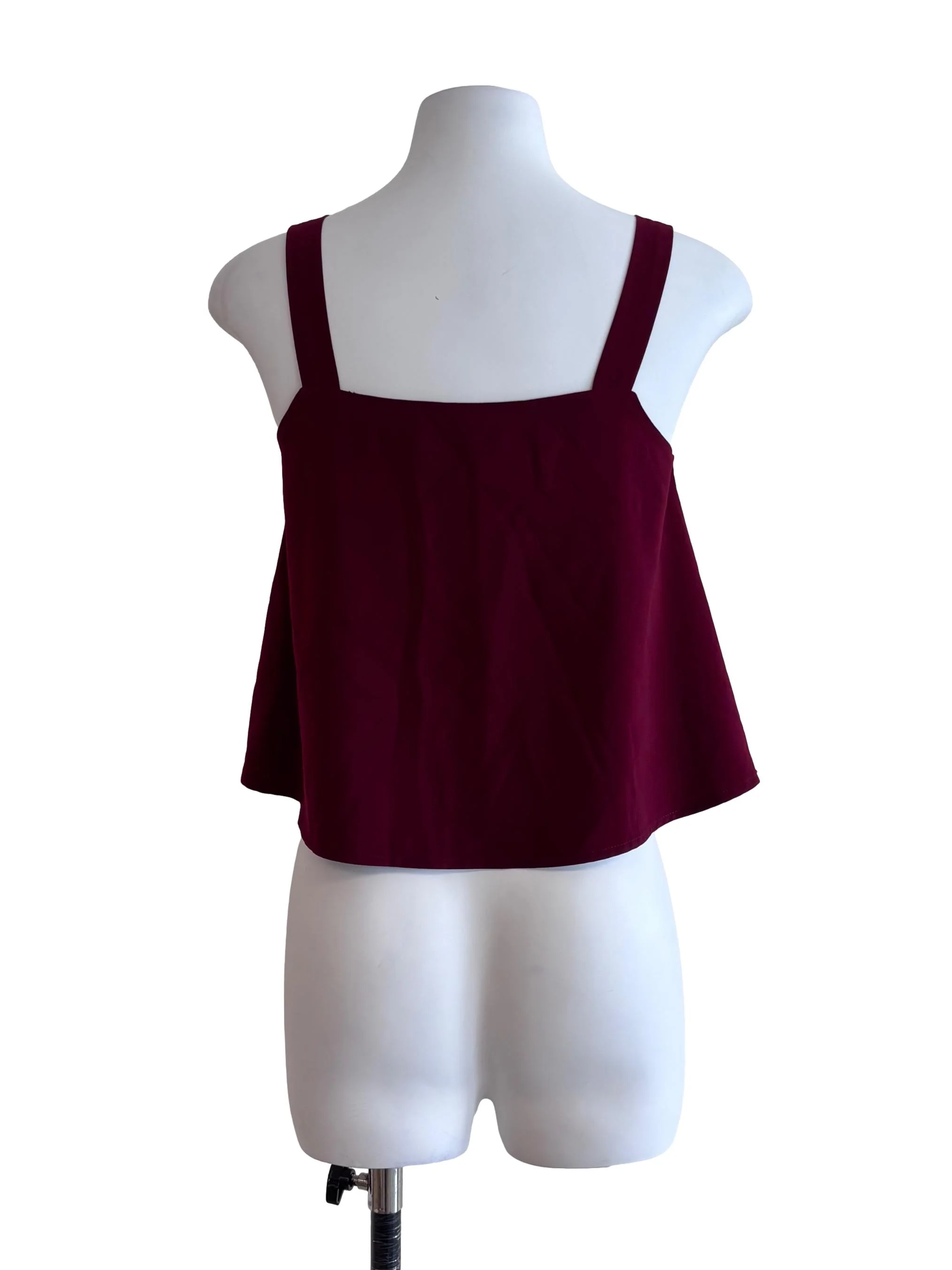 Dark Red Flare Cami Top TTR - Image 2
