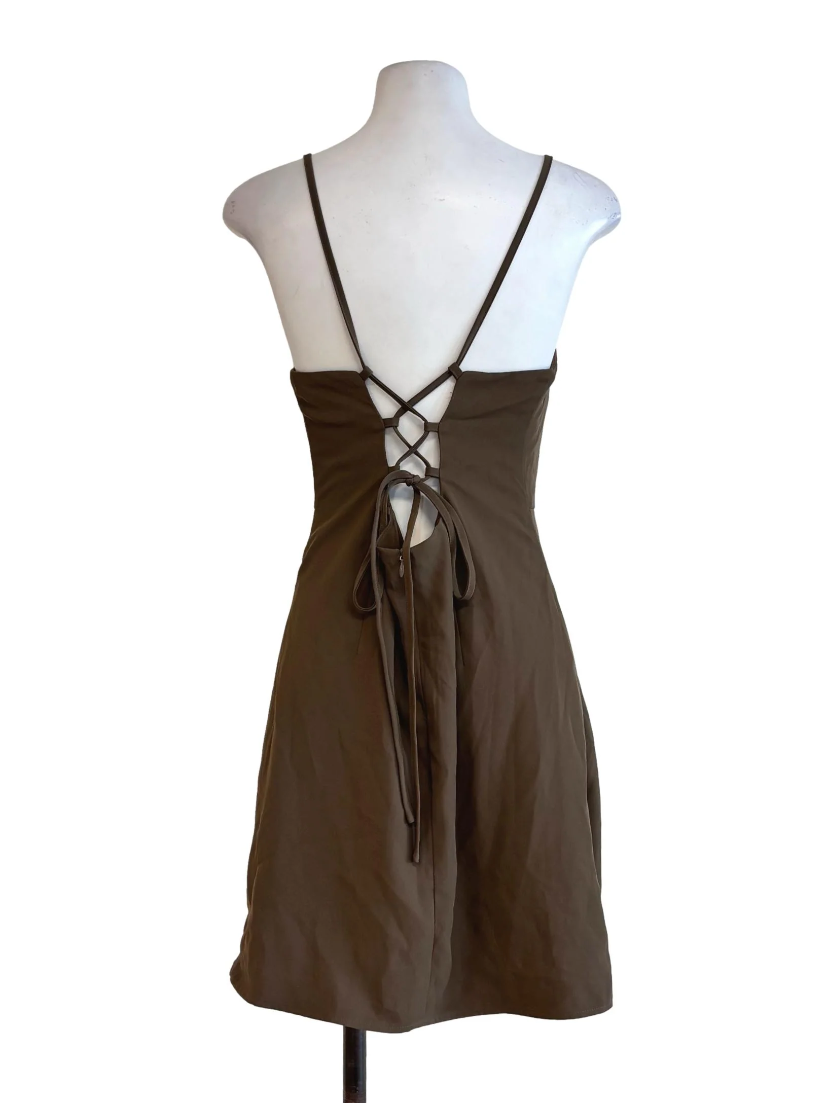 Dark Tan Bodycon Dress - Image 2