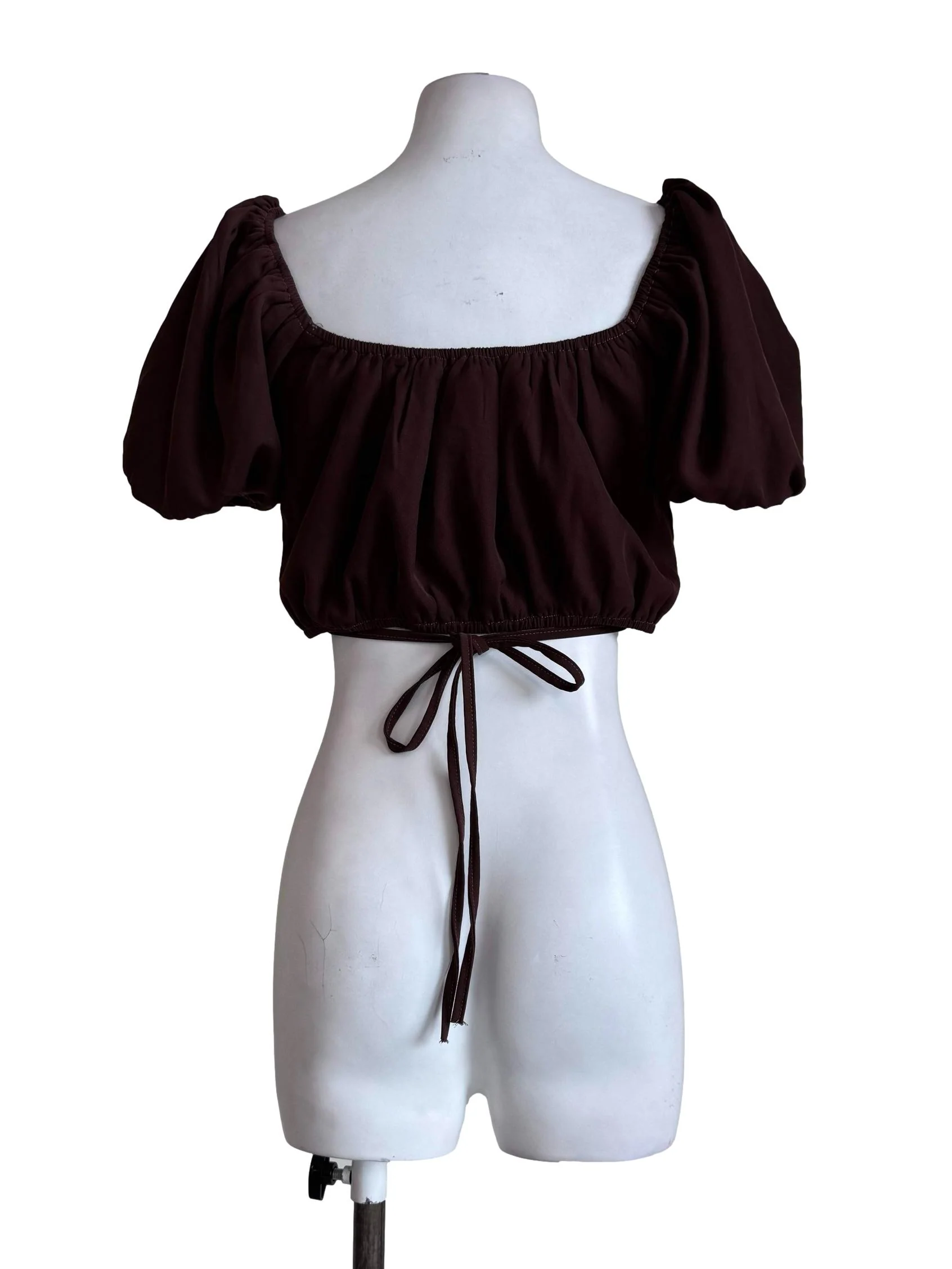 Deep Brown Crop Top - Image 2