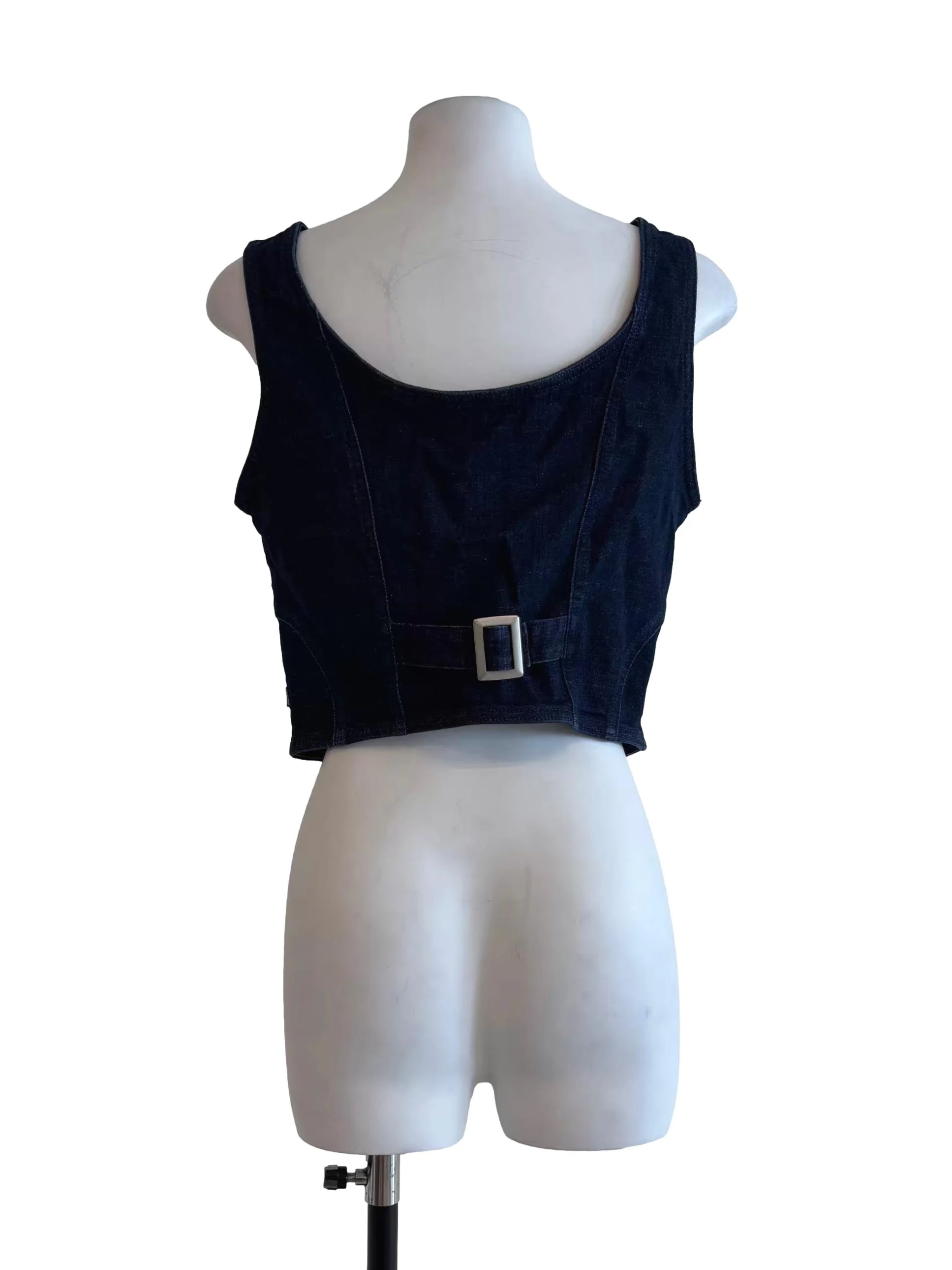 Denim Blue Buttoned Top - Image 2