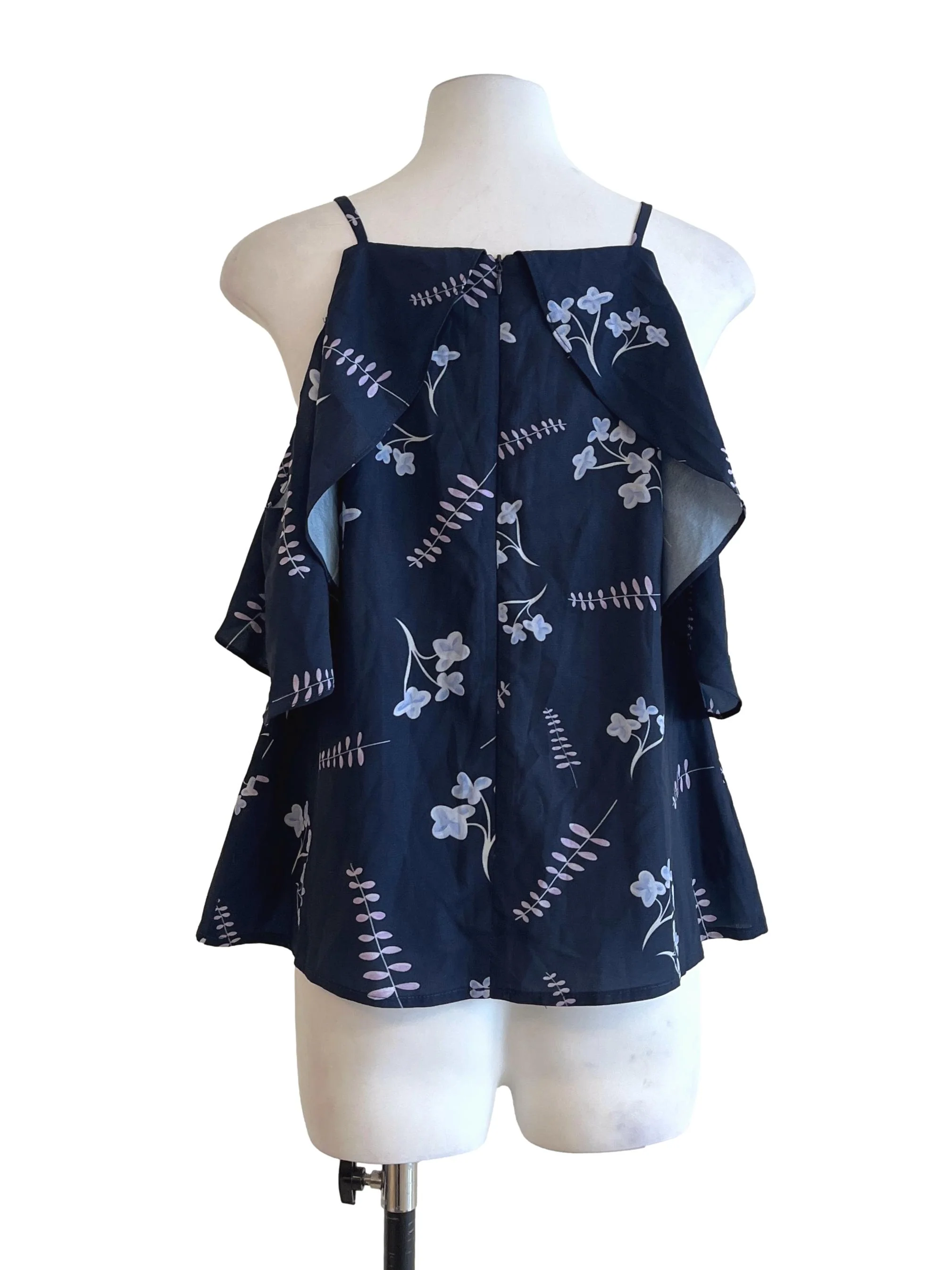 Denim Blue Halter Sleeveless Top - Image 2