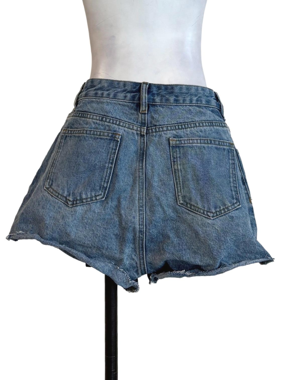 Denim Blue Micro Short Jeans - Image 2