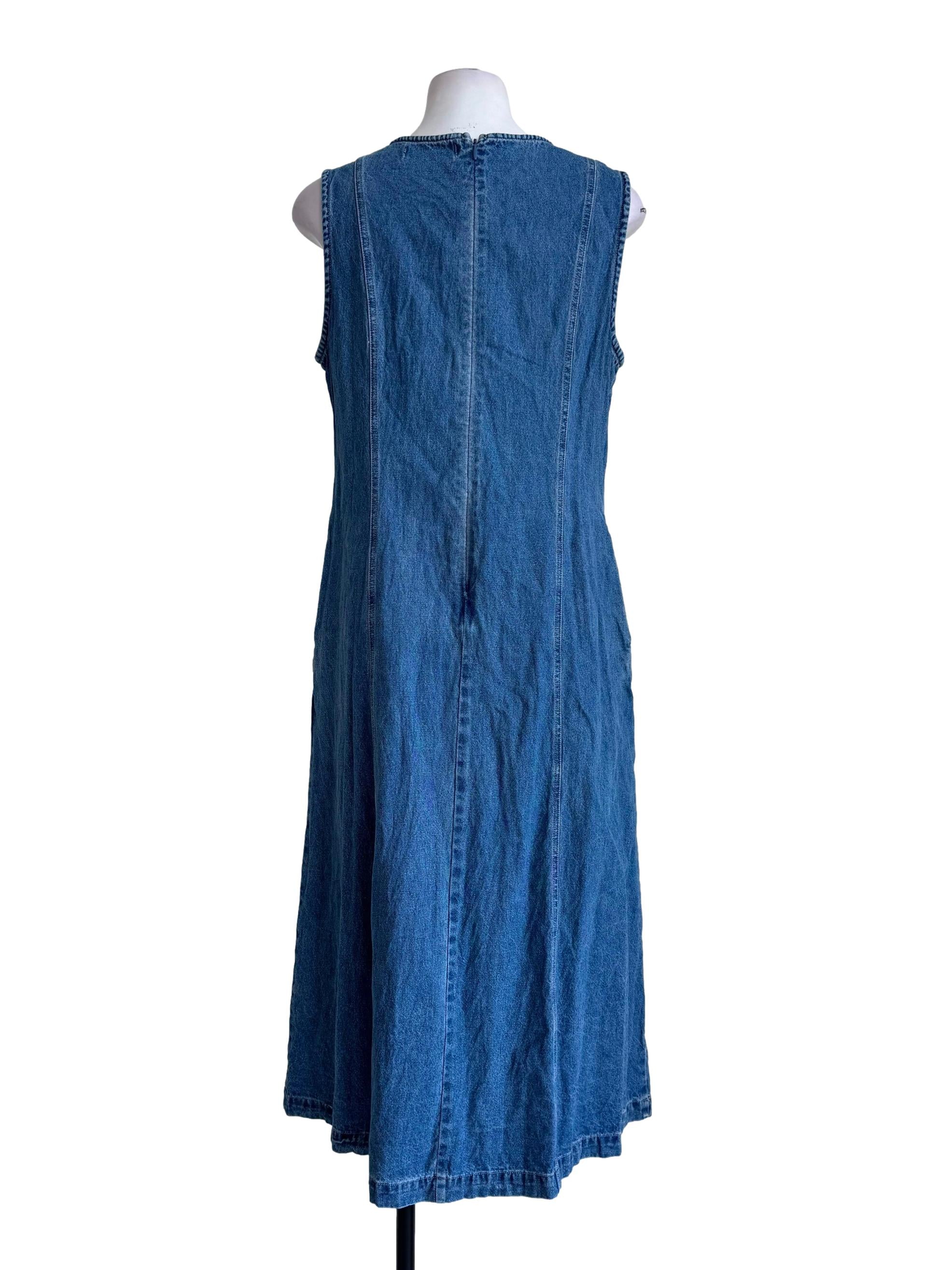 Denim Blue Sleeveless Dress - Image 2