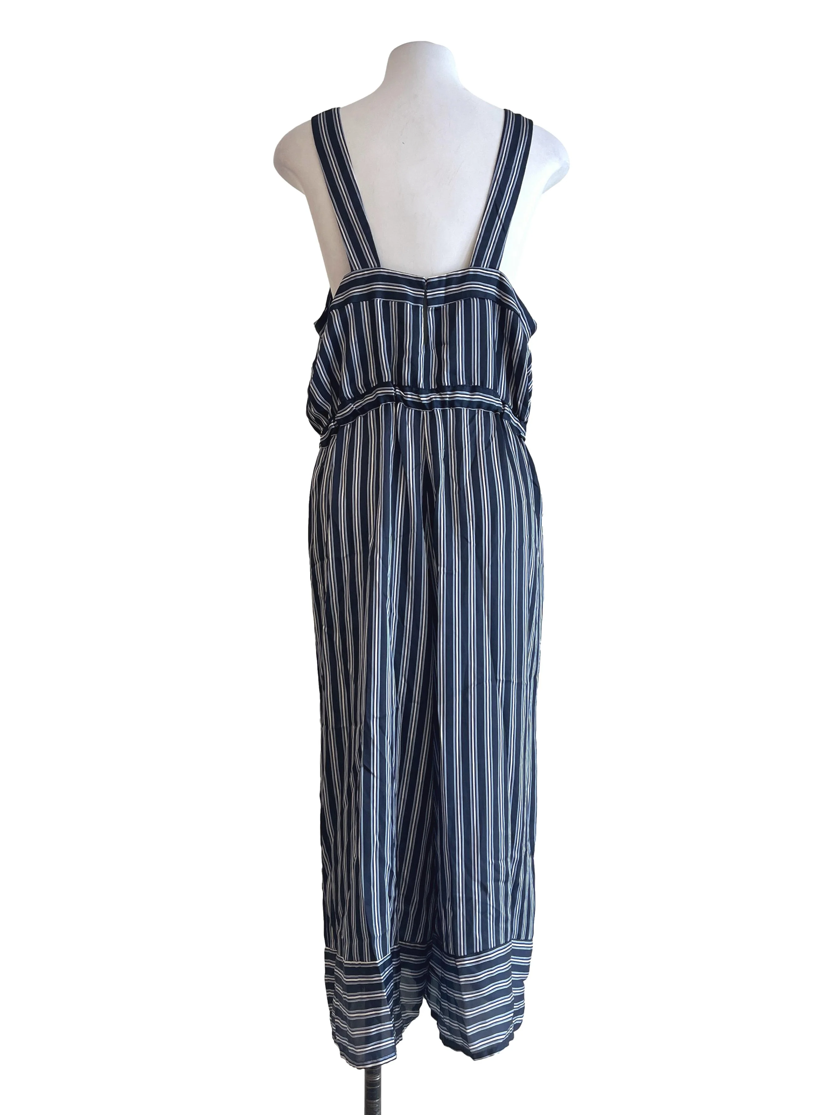 Denim Blue V-Neck Jumpsuit - Image 2