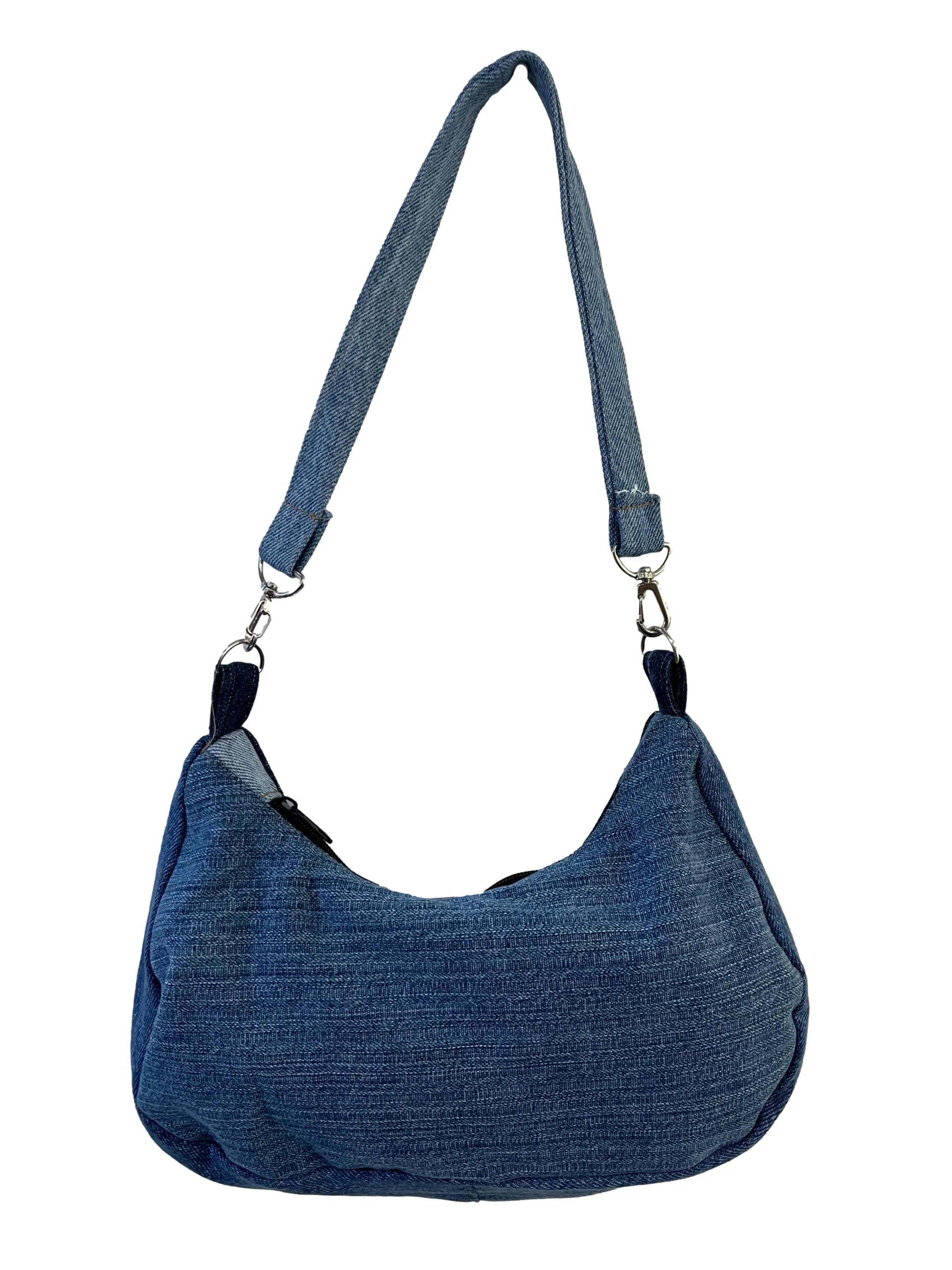 Denim Studded All Across Reworked Handbag - Image 2