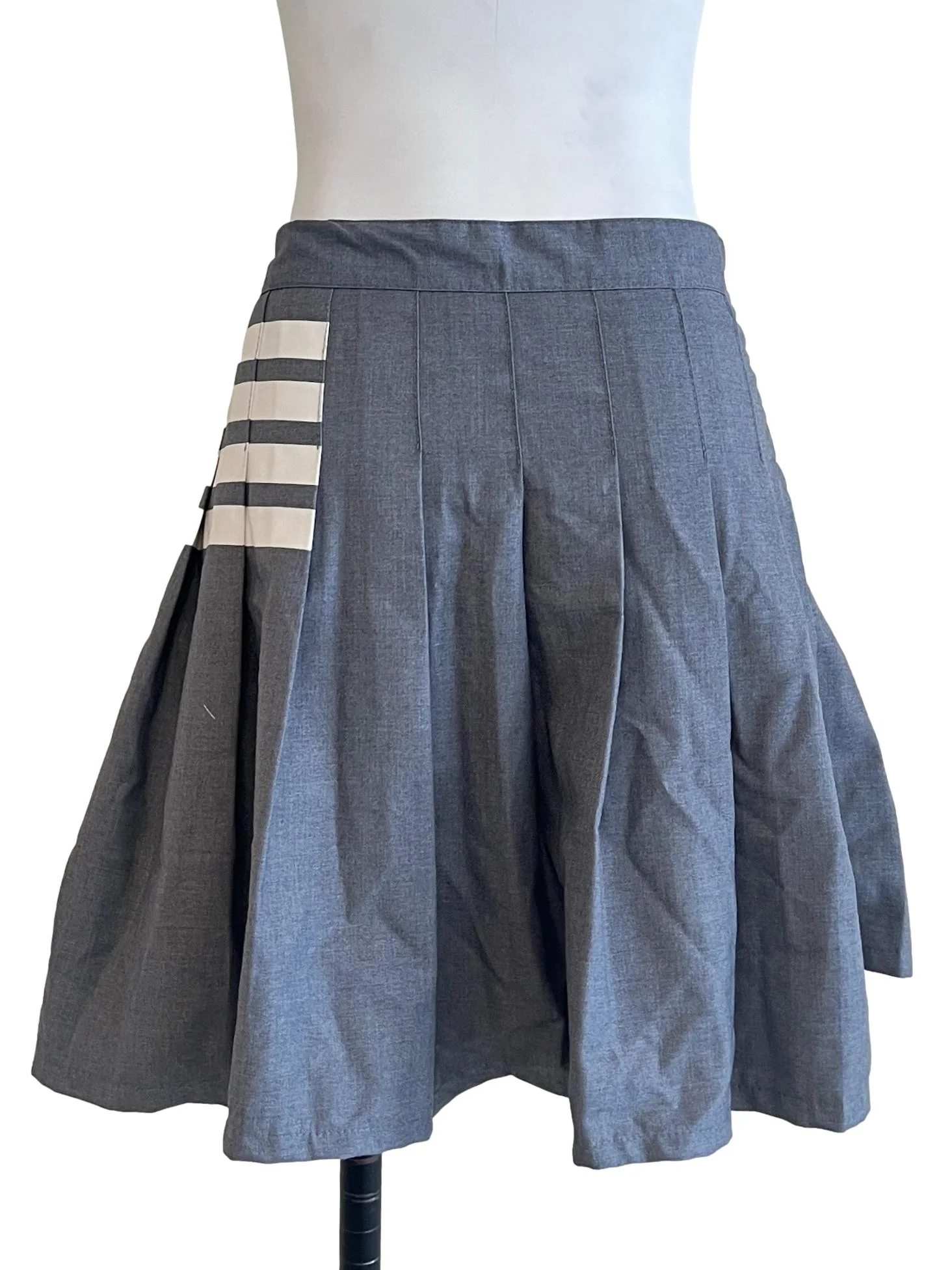 Dove Grey Pleated Skorts - Image 2