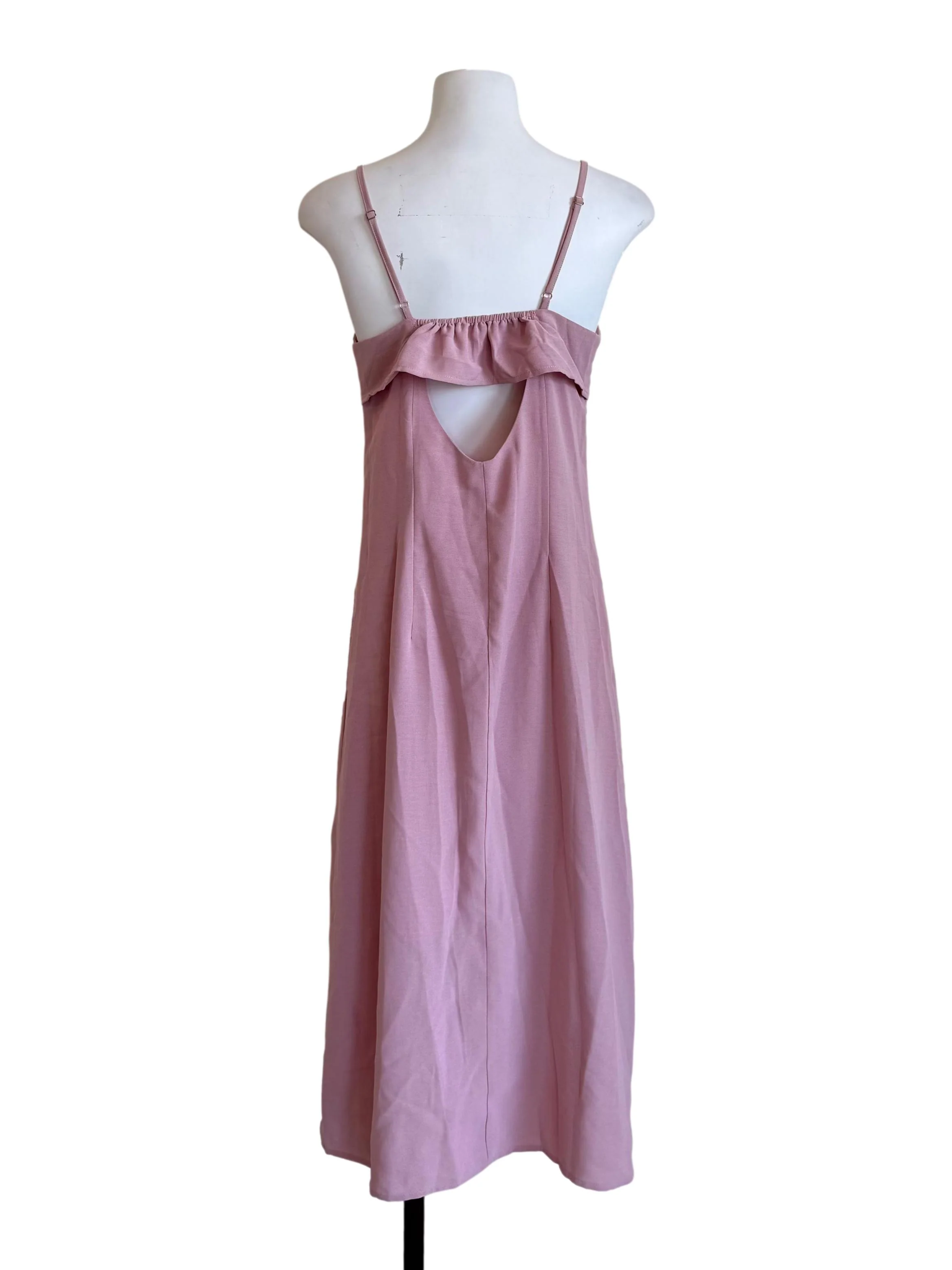 Dull Pink Button Down Cami Dress - Image 2