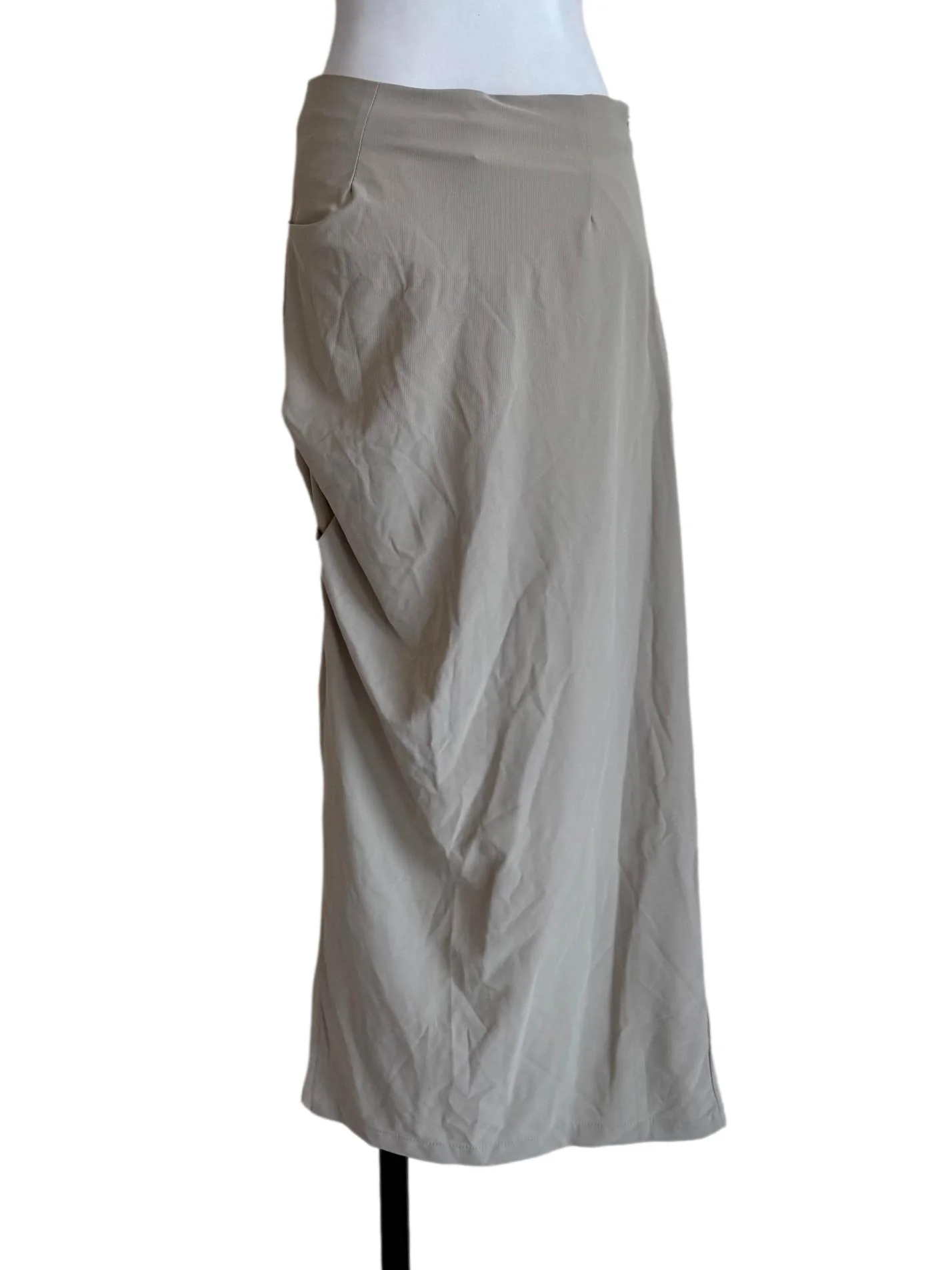 Dusty Beige Pencil Skirt - Image 2