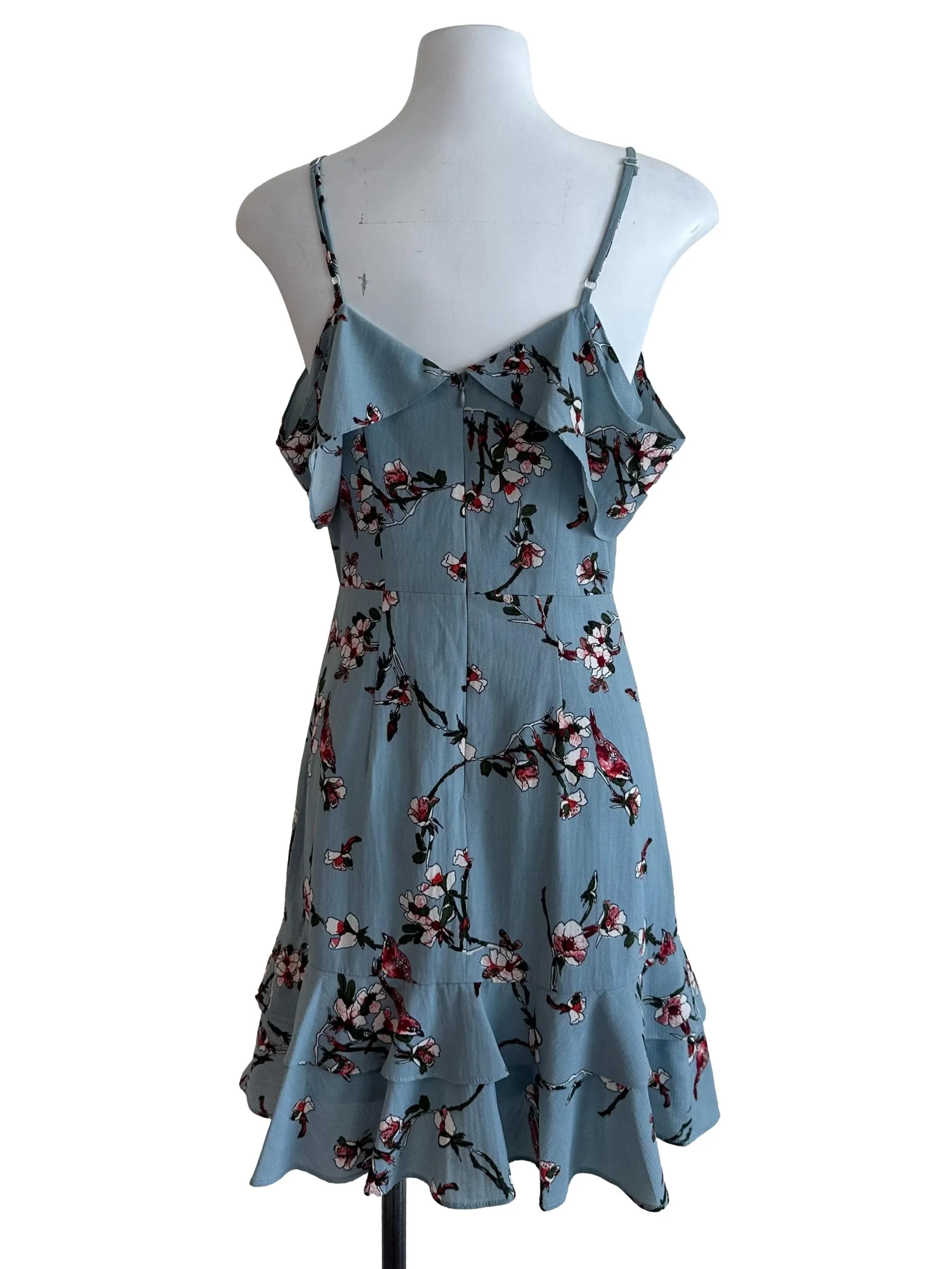 Dusty Blue Floral Layered Dress - Image 2