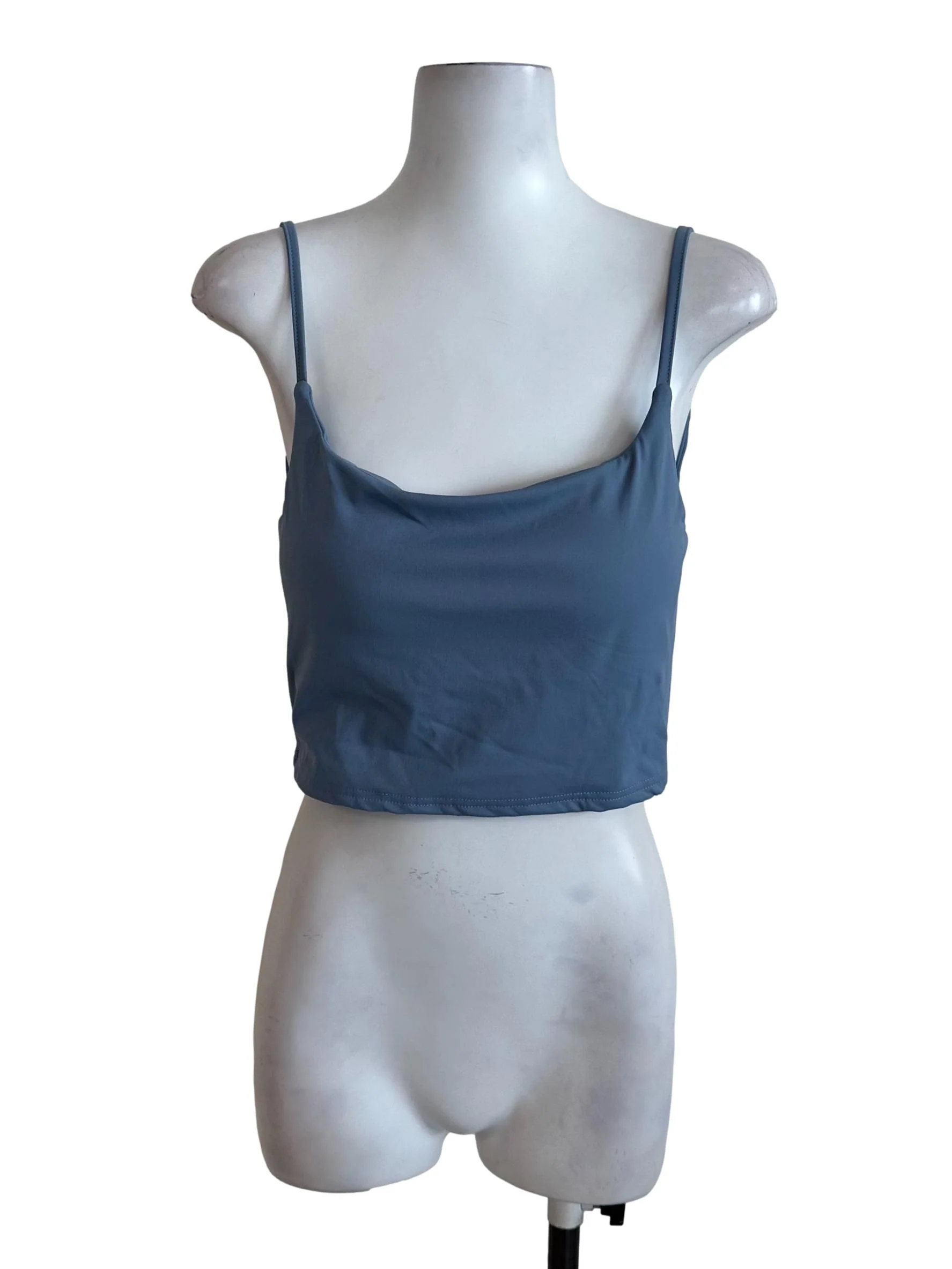 Dusty Blue Scoop Neckline Top