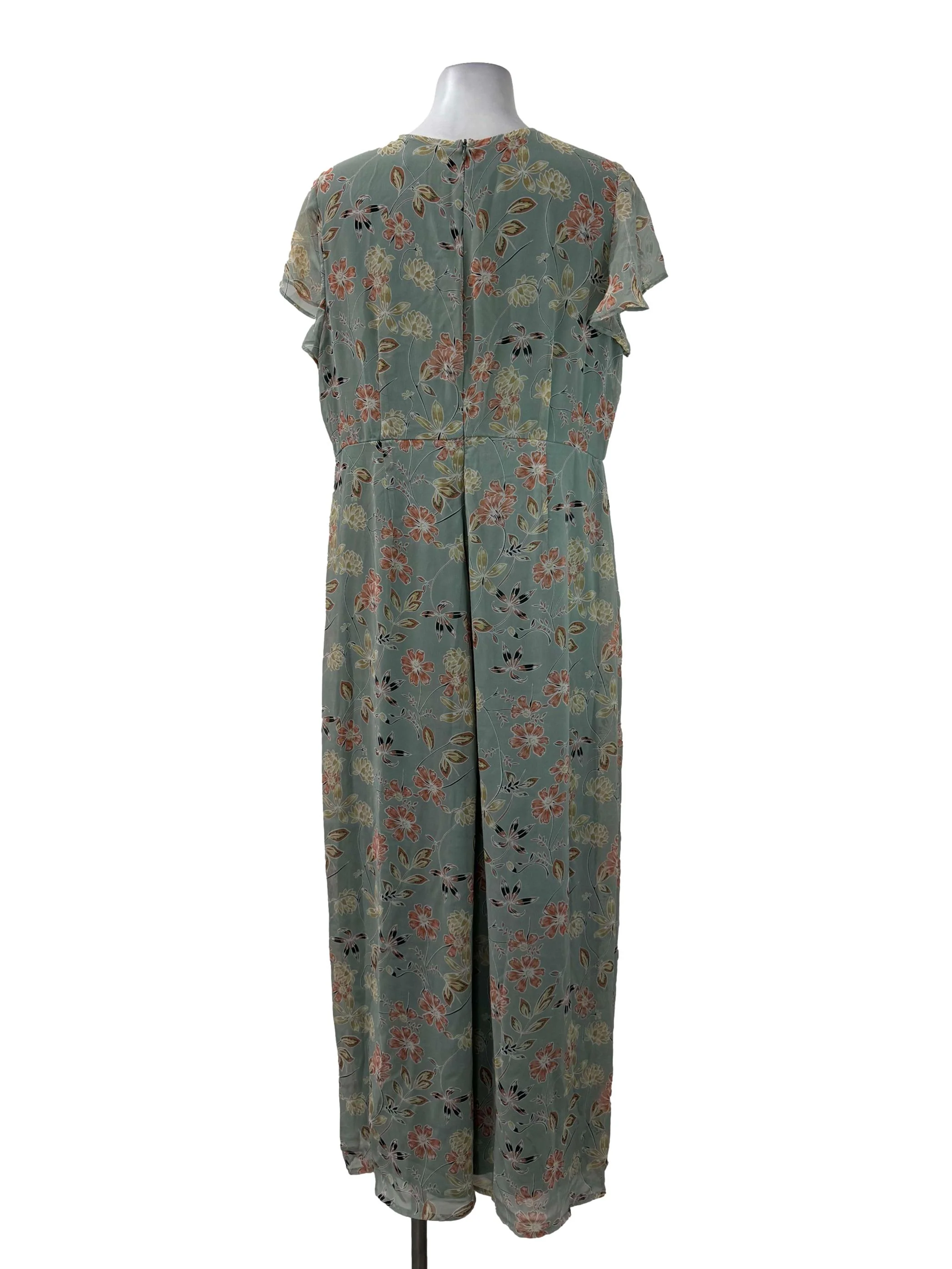 Dusty Green Floral Jumpsuit - Image 2