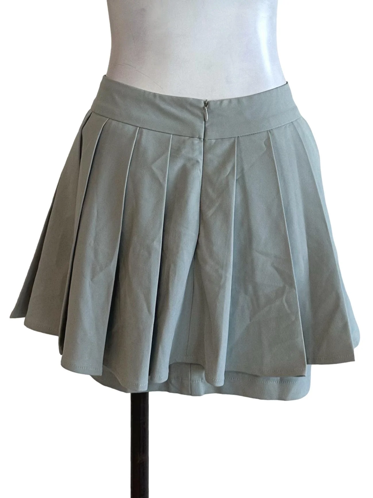 Dusty Grey Knife Pleated Skorts - Image 2