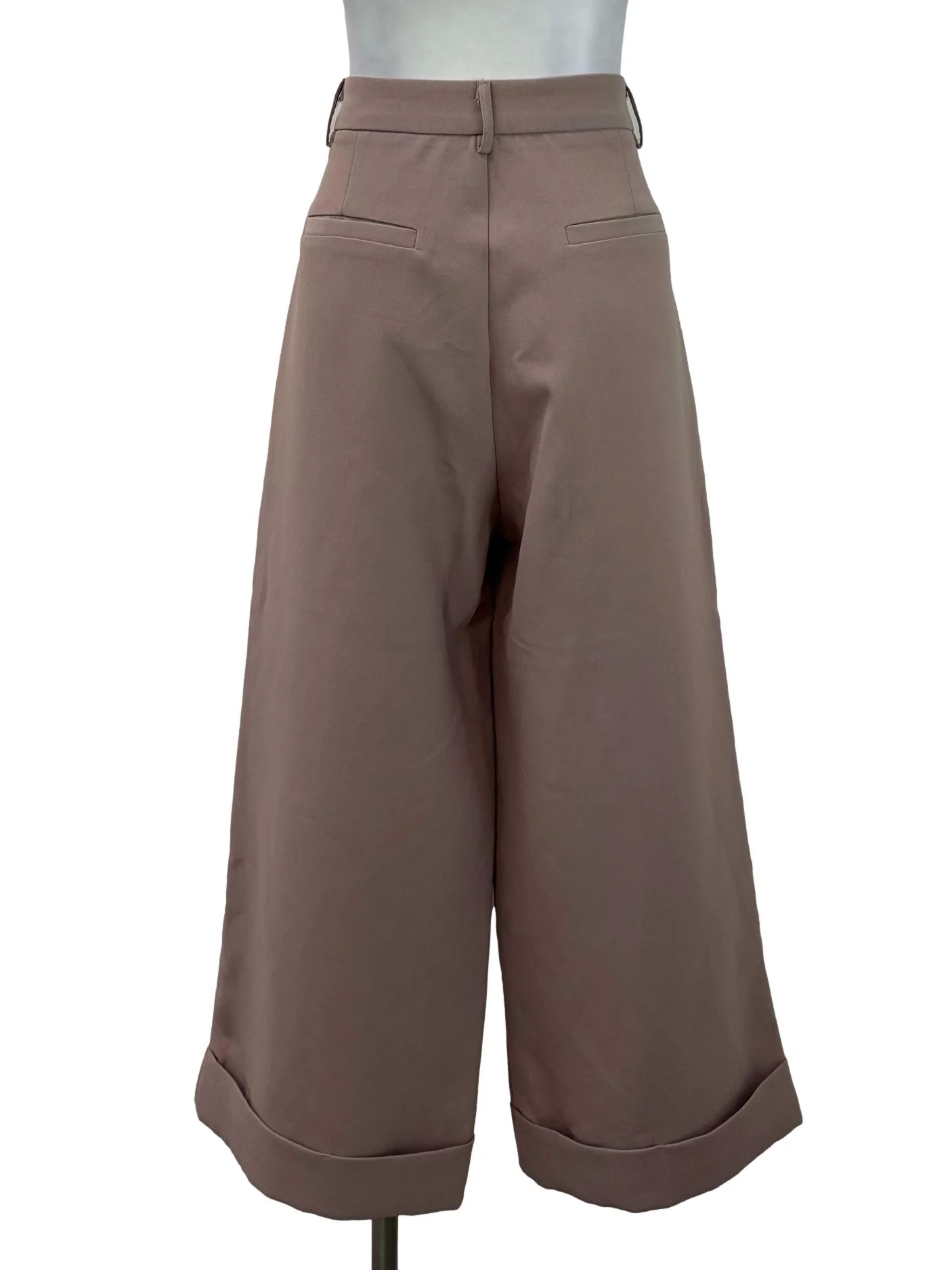 Dusty Pink Cropped Wide Leg Pants - Image 2