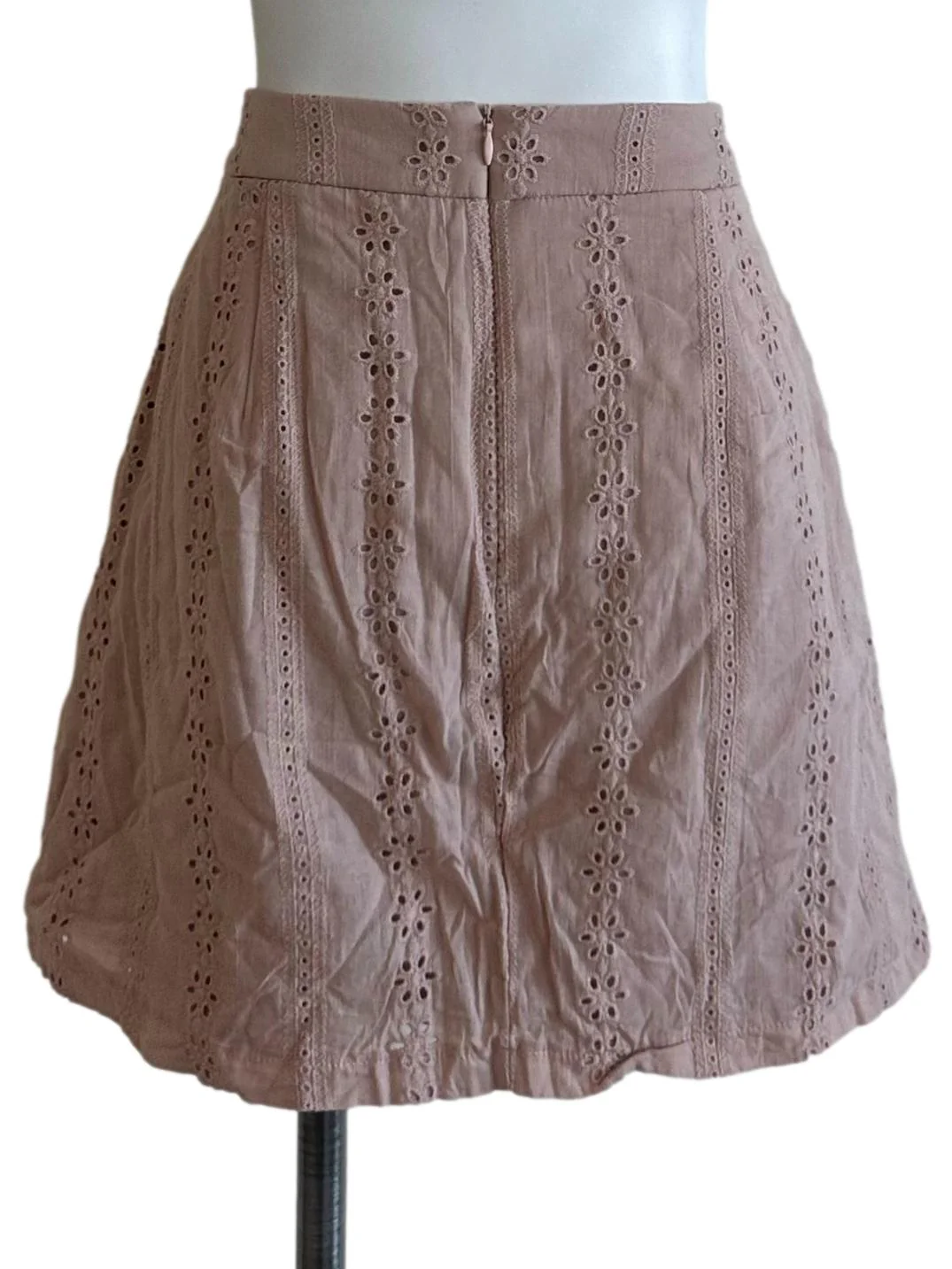 Dusty Pink Embroidery Mini Skorts - Image 2
