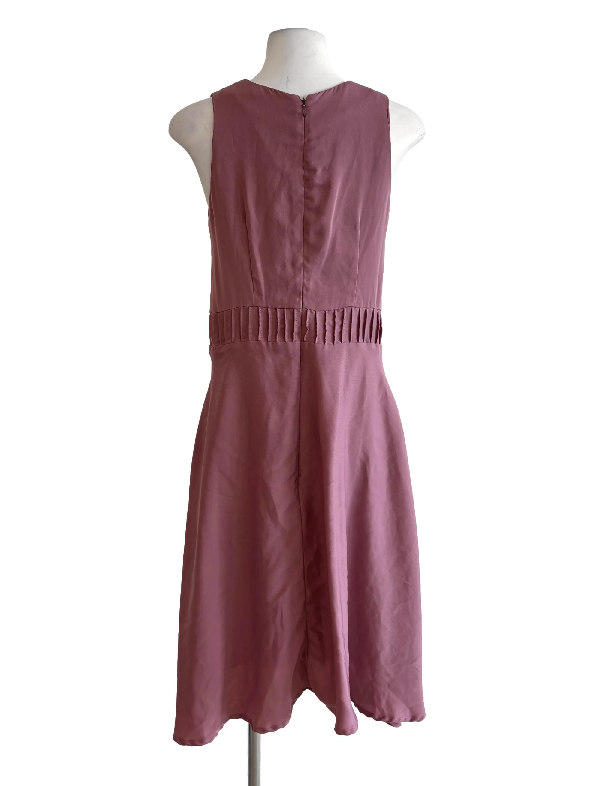 Dusty Pink Sleeveless A-Line Dress - Image 2