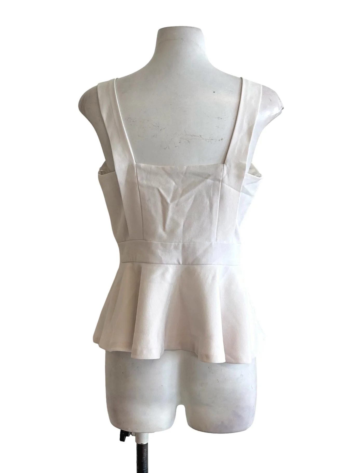 Dusty White Sleeveless Top - Image 2