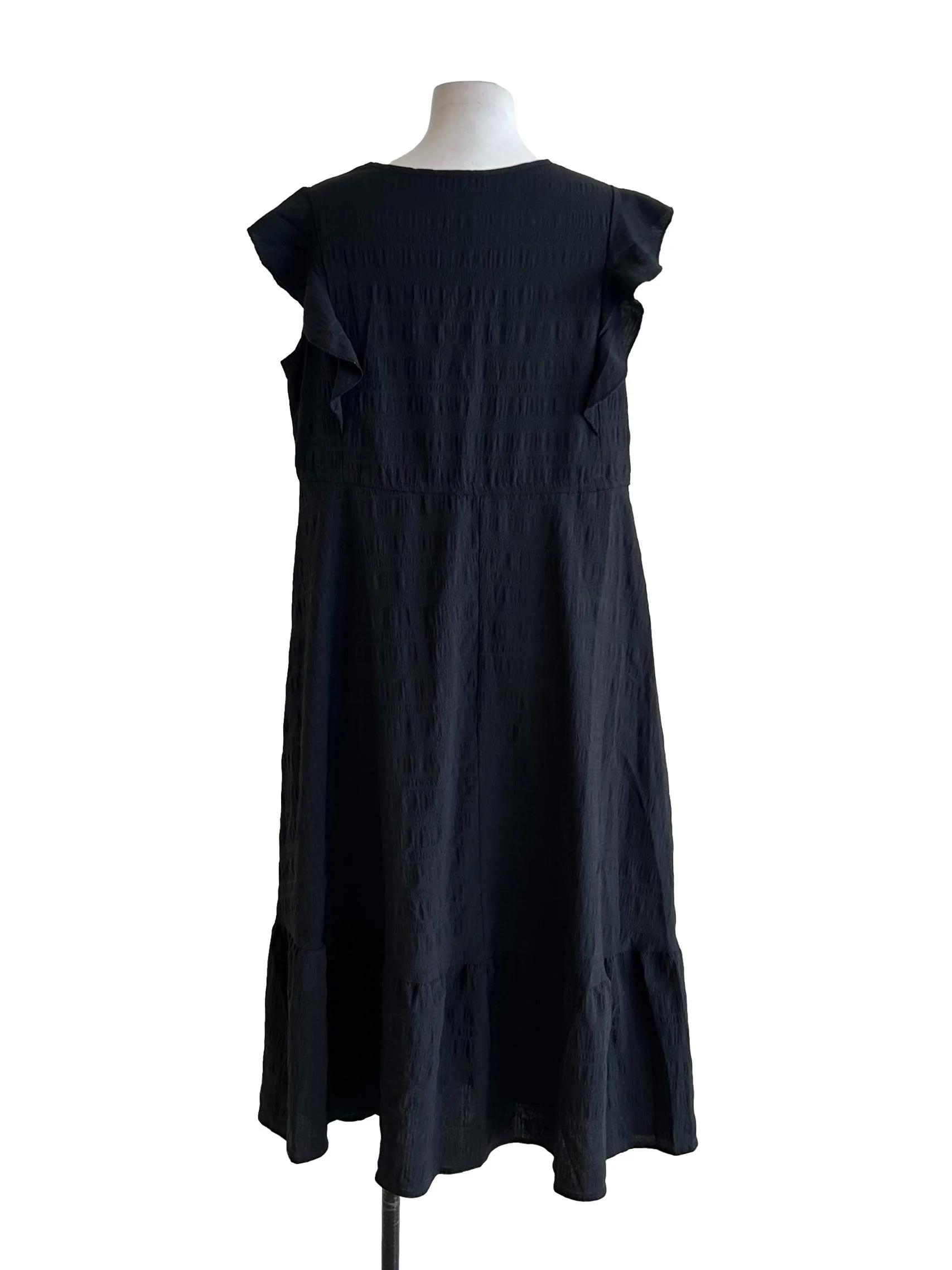 Ebony Black Textured Dress - Image 2