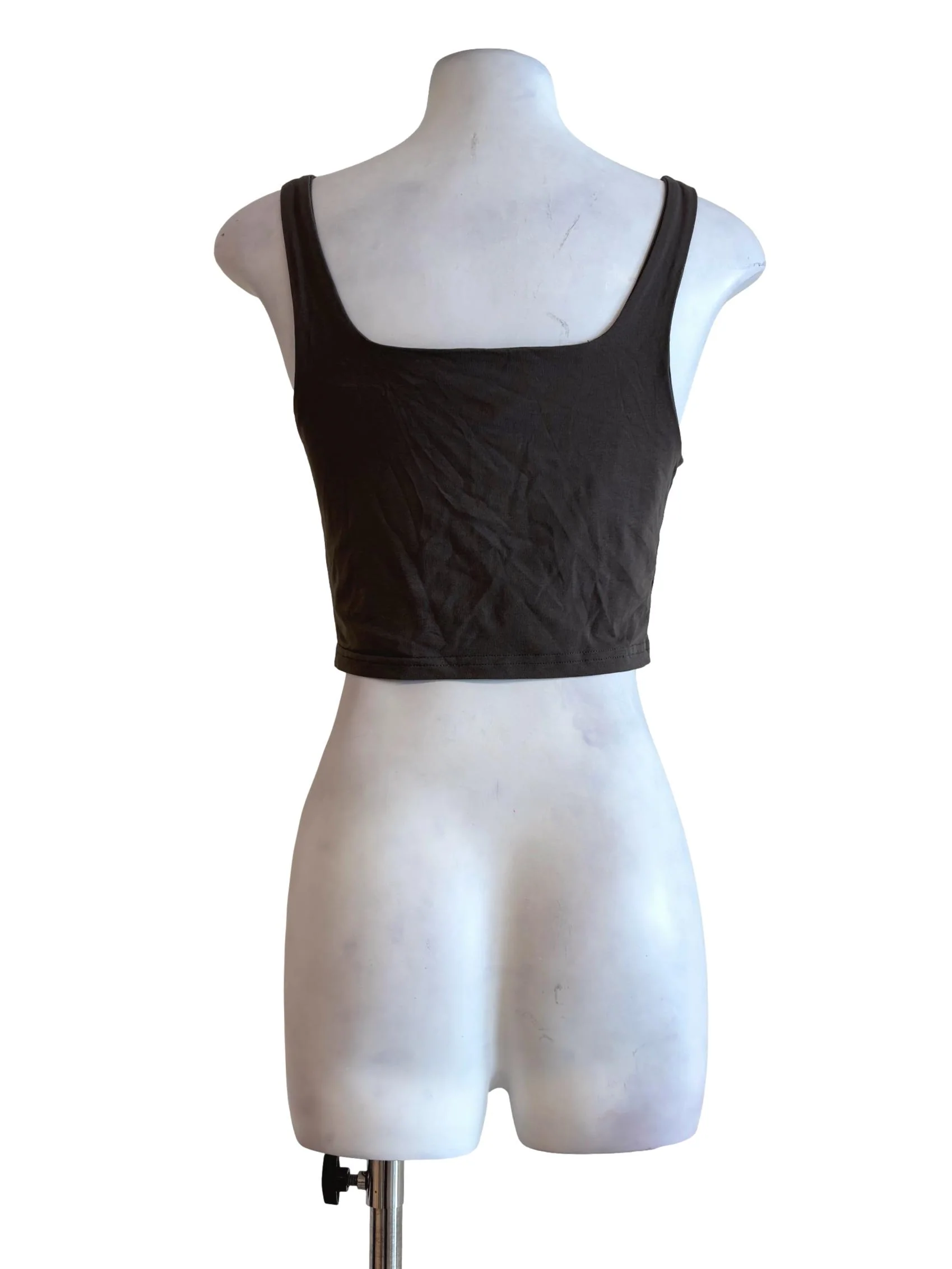 Ebony Grey Square Neck Tank Top TTR - Image 2