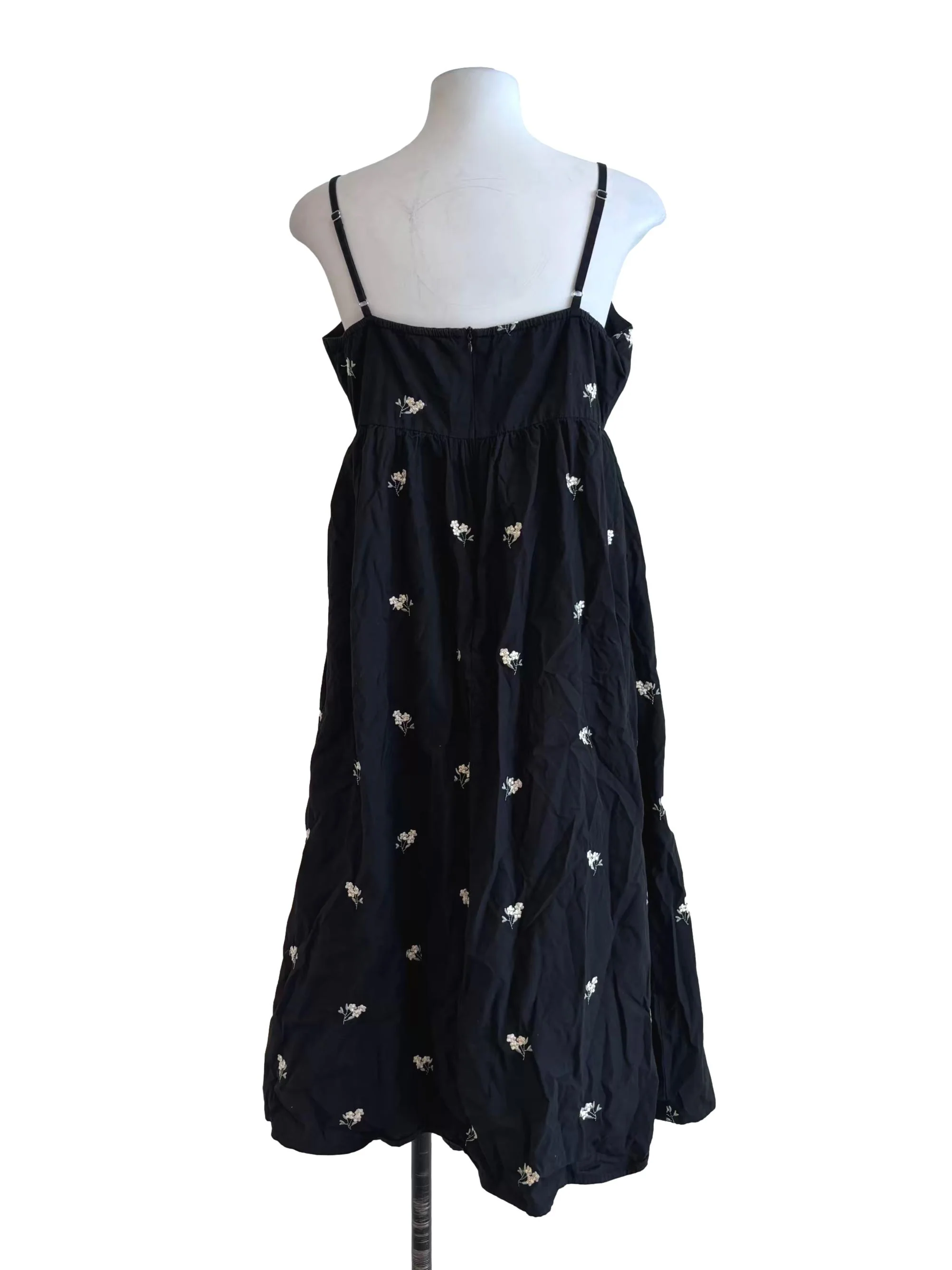 Eerie Black Embroidered Cami Dress - Image 2