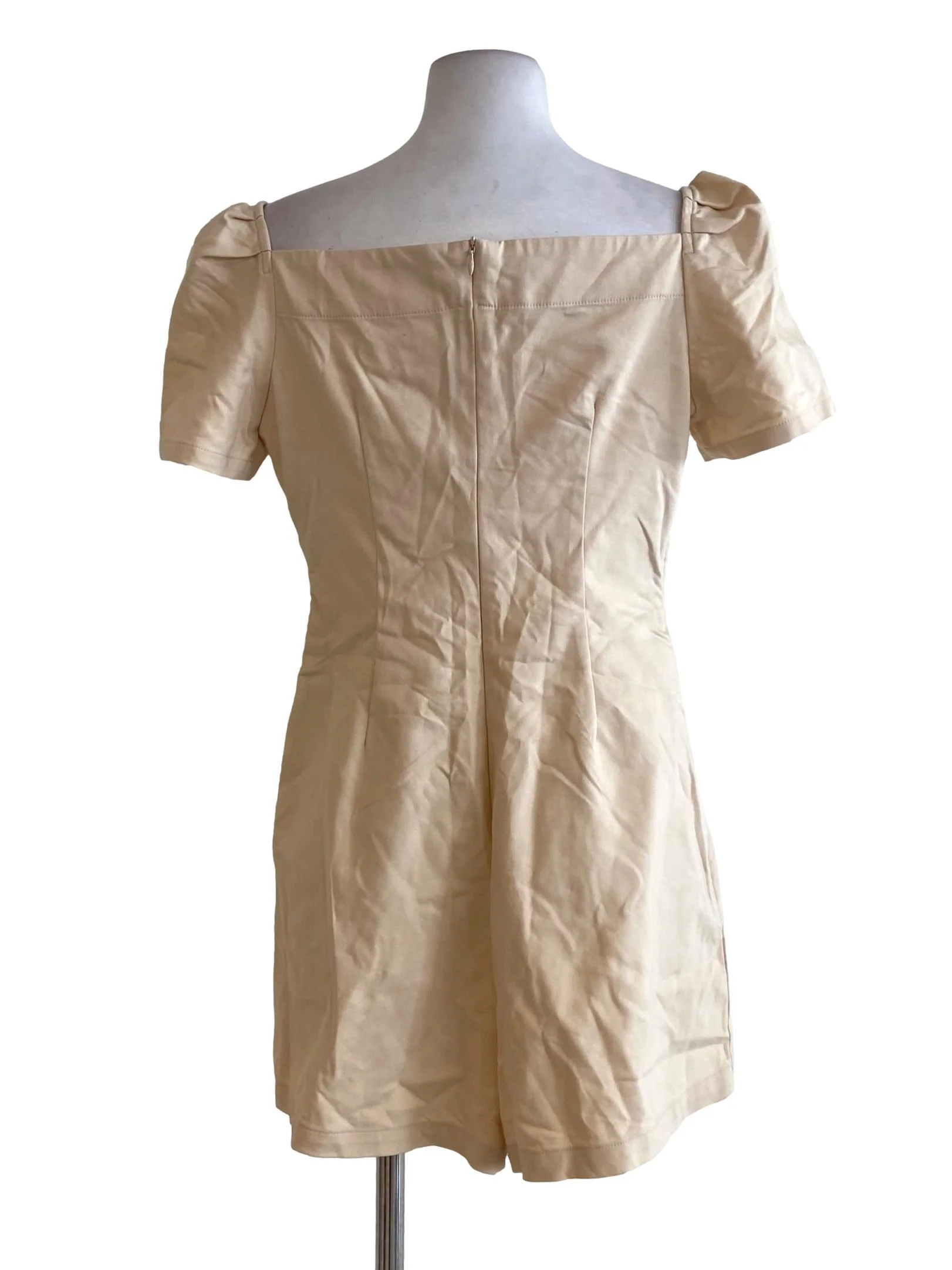 Egg Shell Twill Square Neck Romper - Image 2