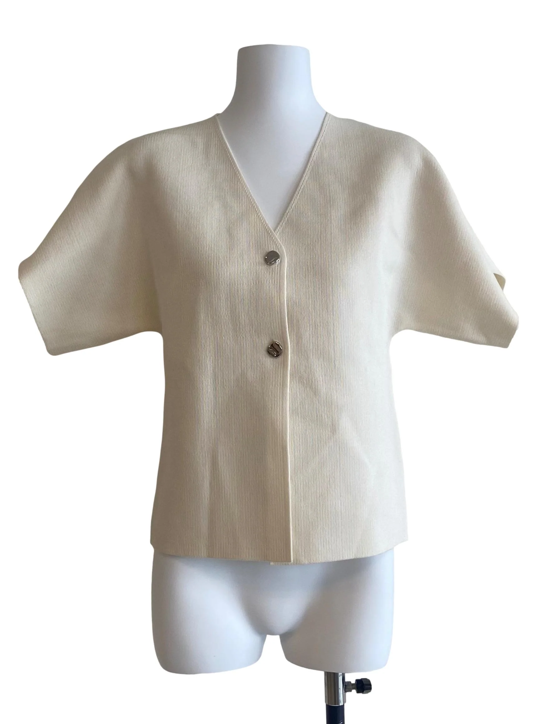 Egg Shell White Batwing Sleeve Top