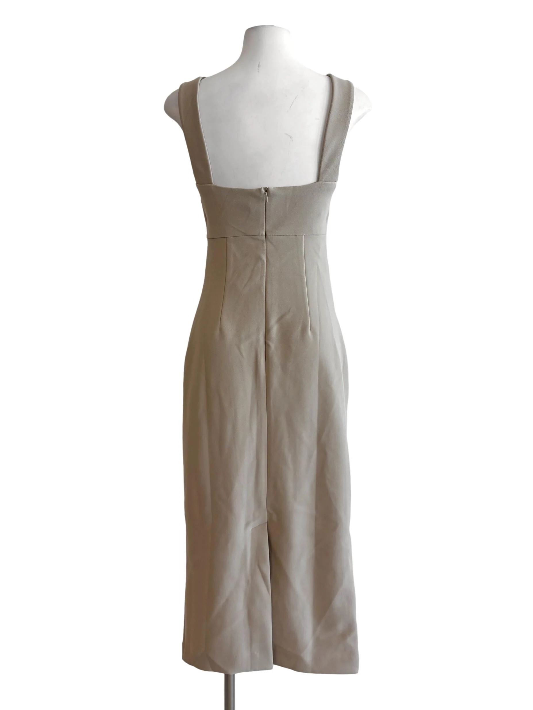 Eggshell Front Slit Pencil Dress LB - Image 2