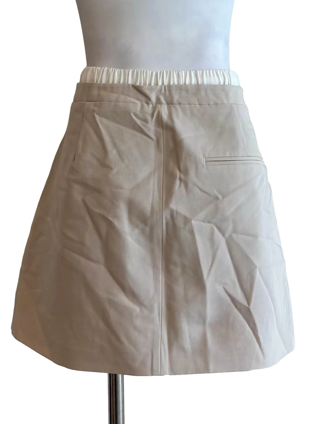 Eggshell Mini A-Line Skirt - Image 2