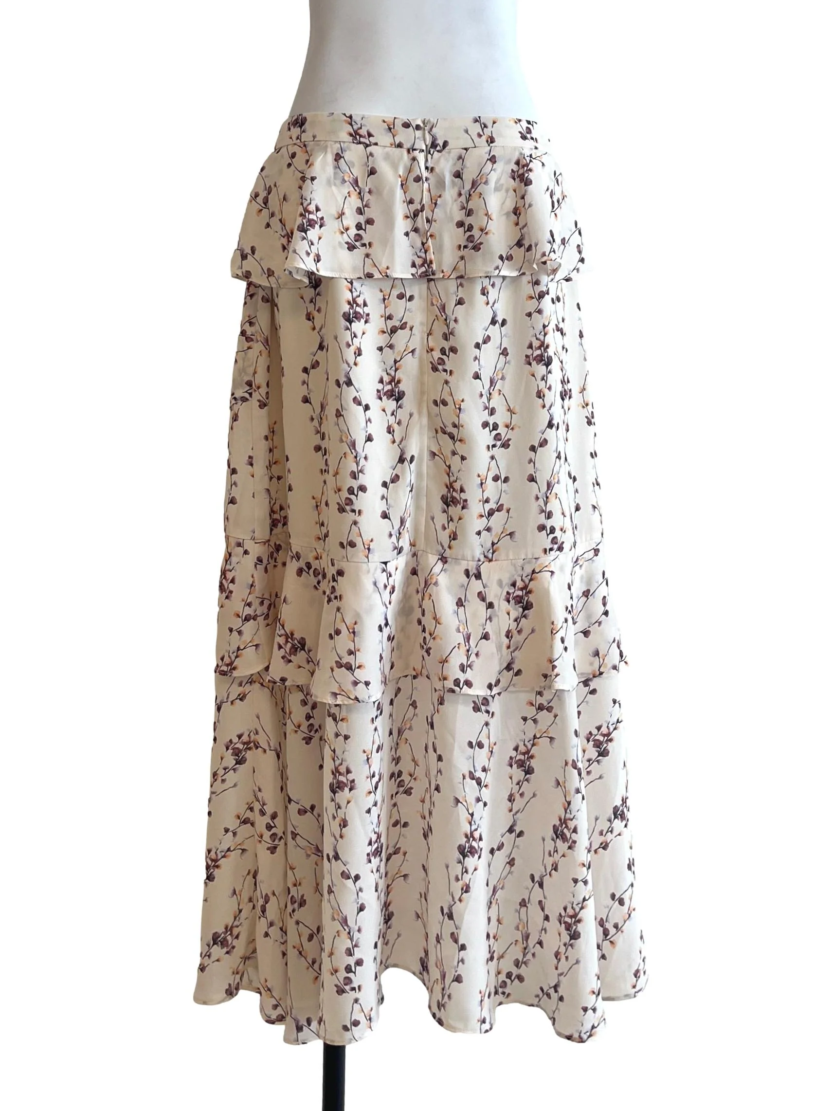 Eggshell White Floral Skirt - Image 2