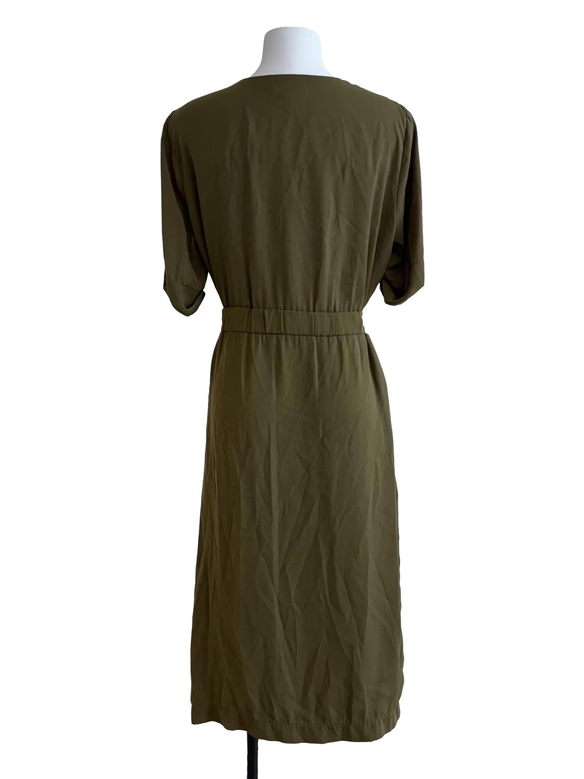 Emelie Dress In Olive Green CSN - Image 4