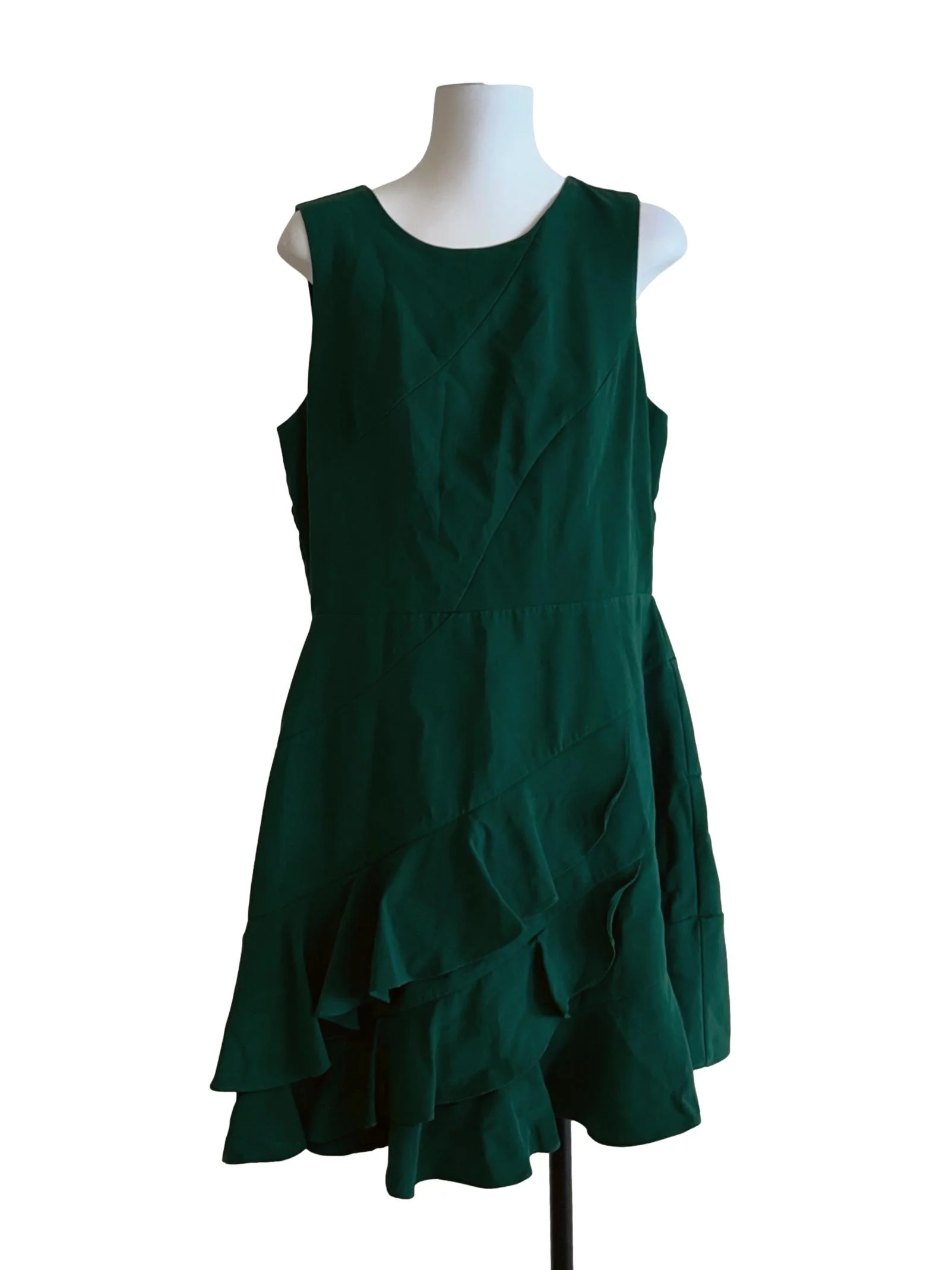 Emerald Green Ruffle Dress