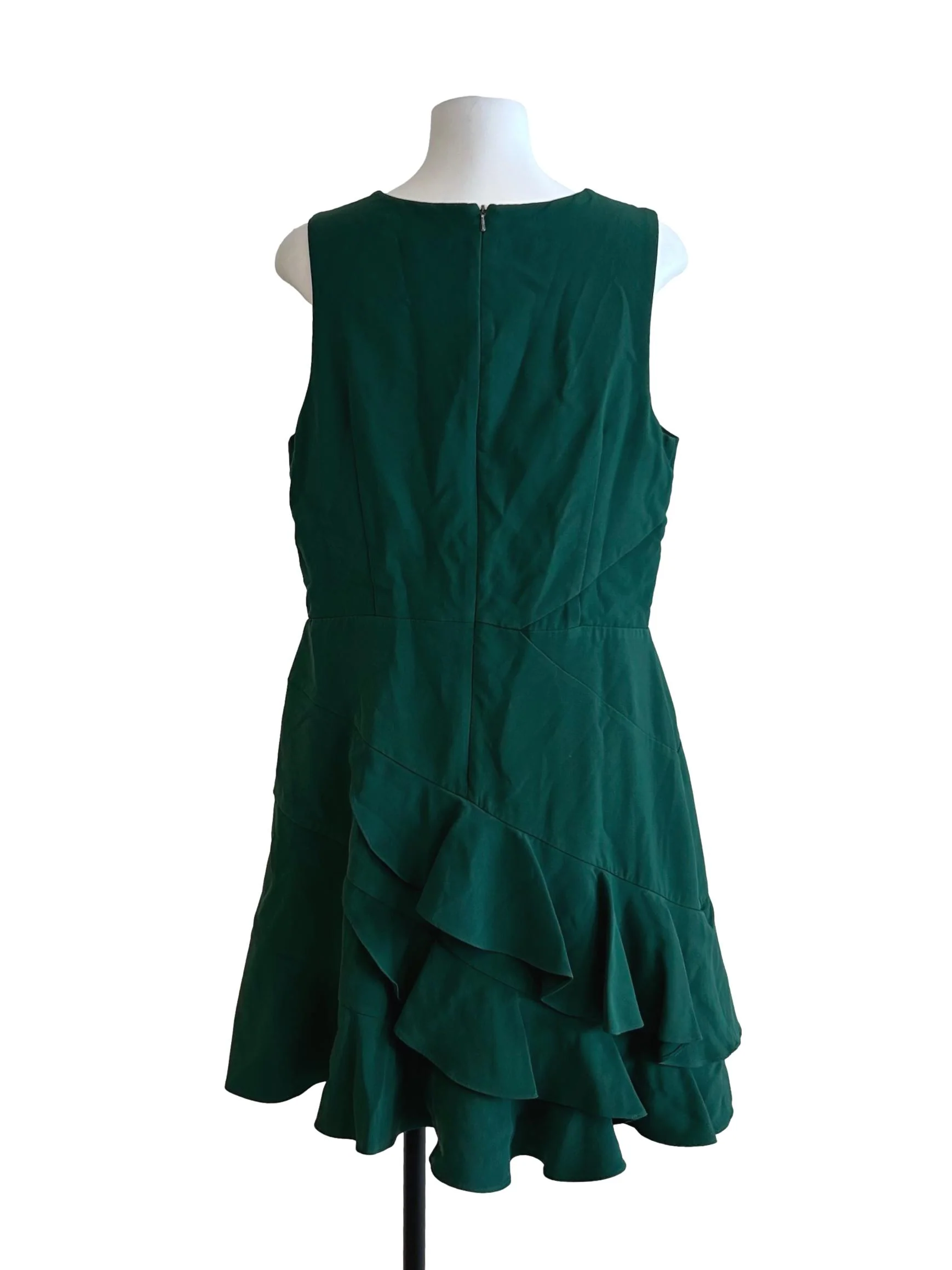 Emerald Green Ruffle Dress - Image 2