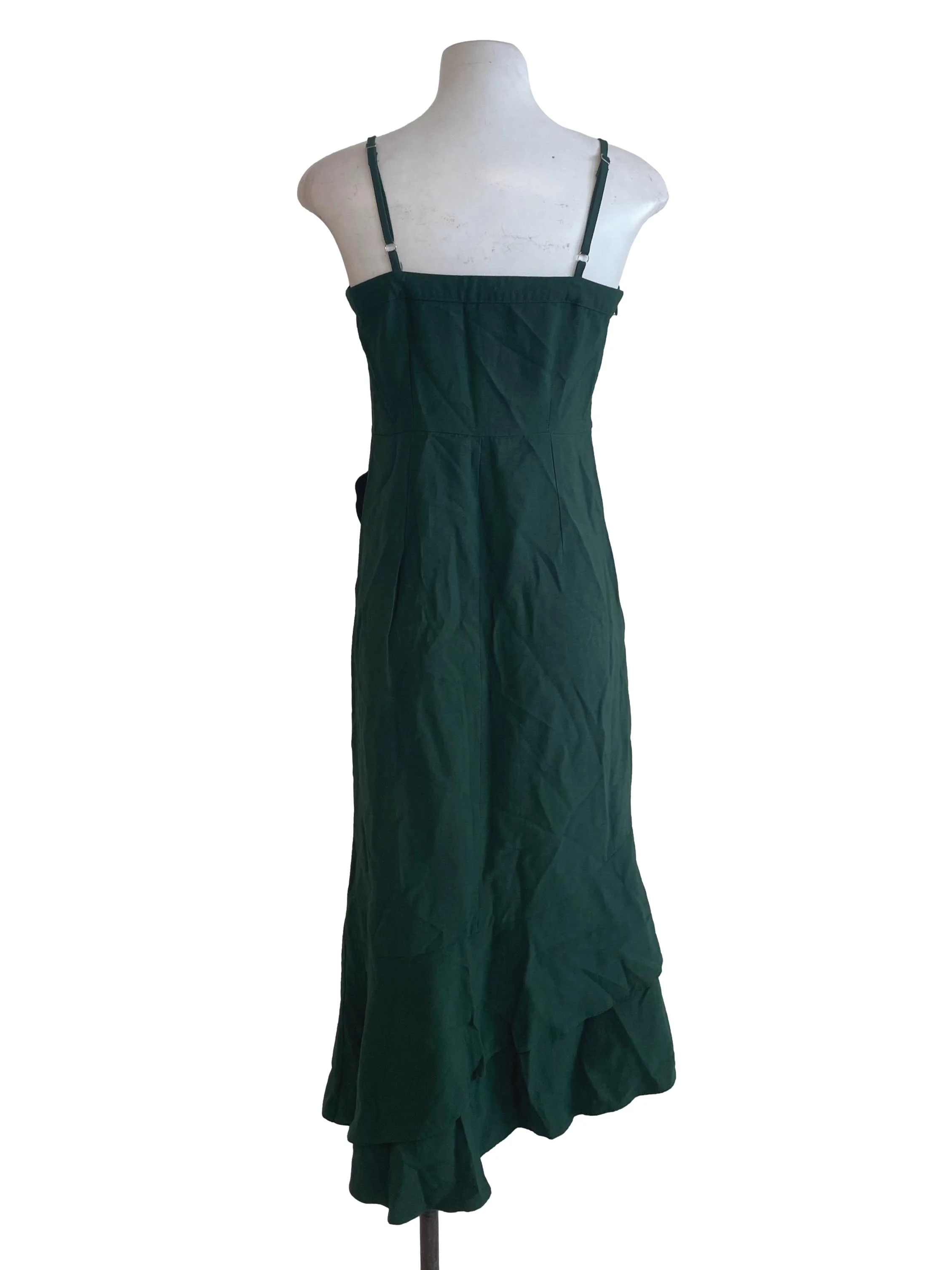 Emerald Green Ruffled Dress TEM - Image 2