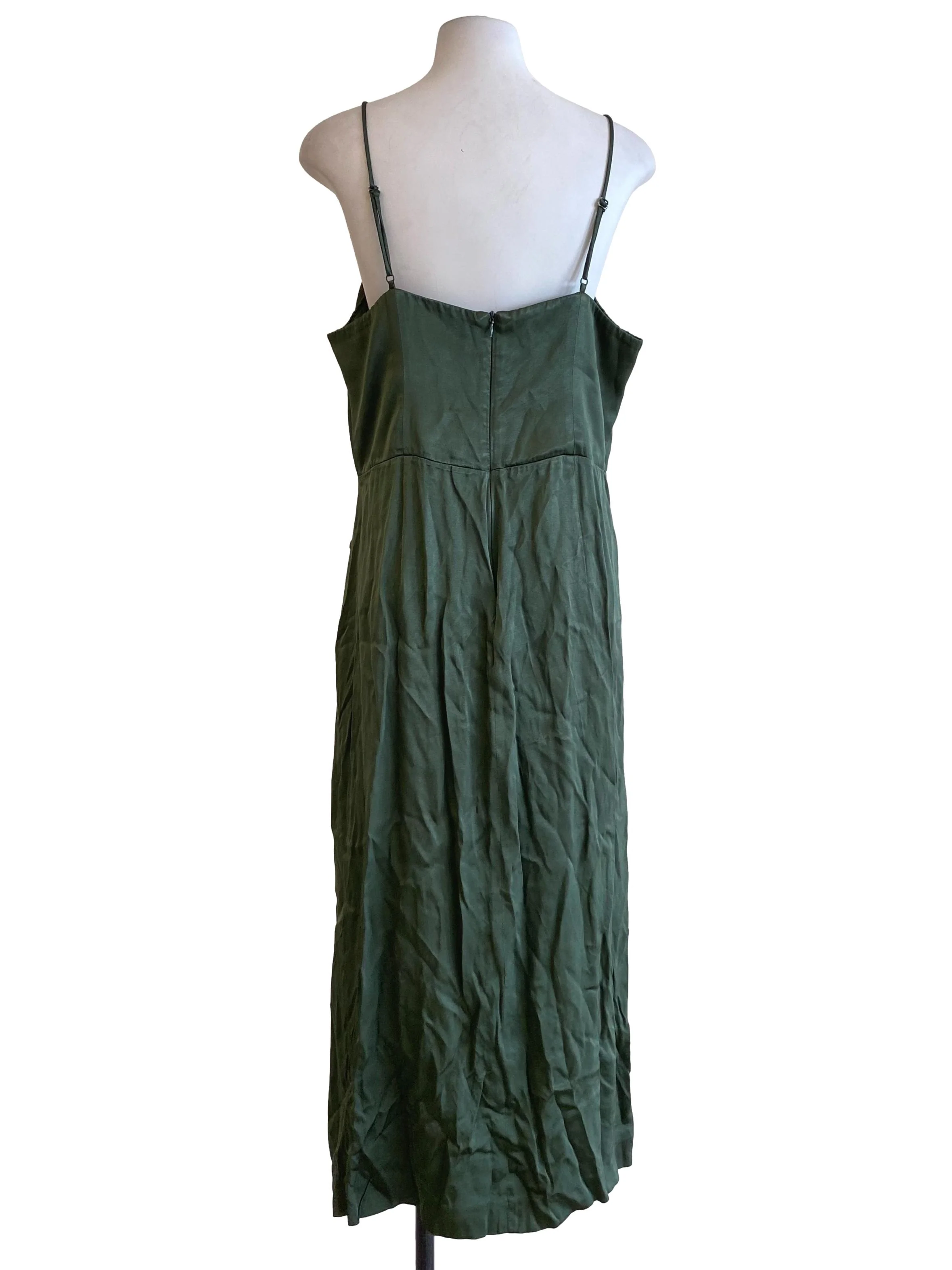 Emerald Green Satin Dress - Image 2