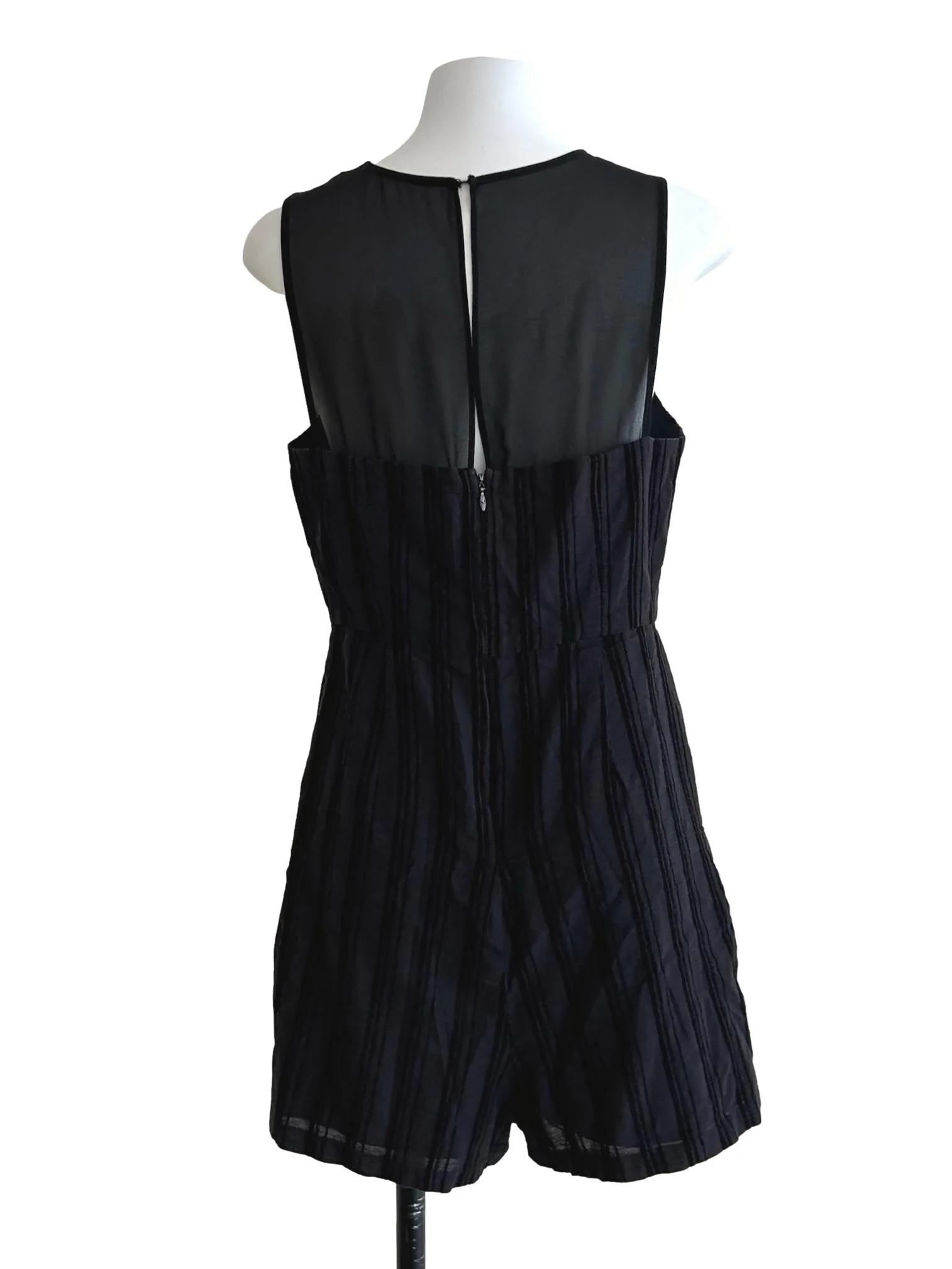 Faded Black Sleeveless Rompers - Image 2