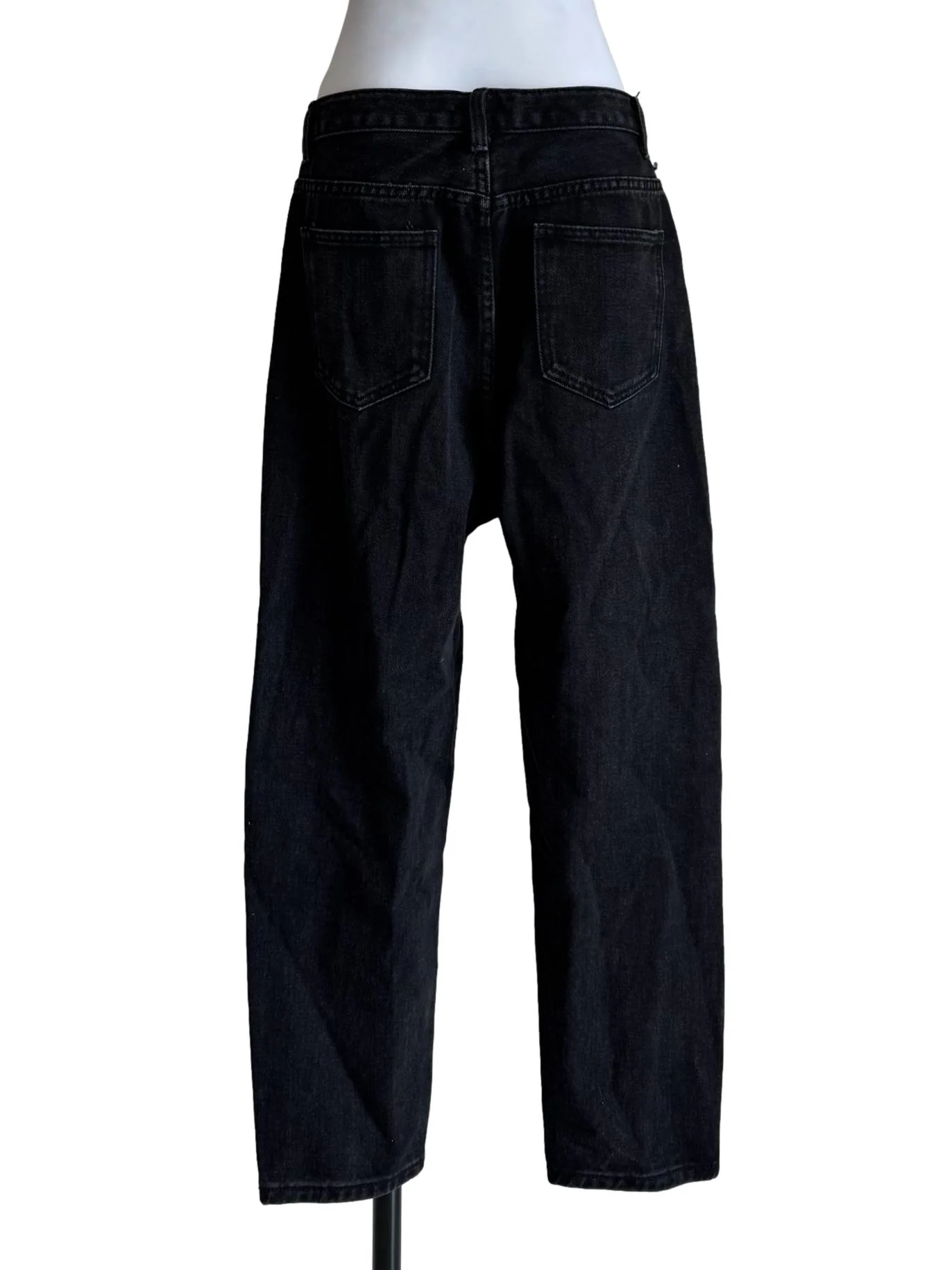 Faded Black Straight Cut Jeans - Image 2