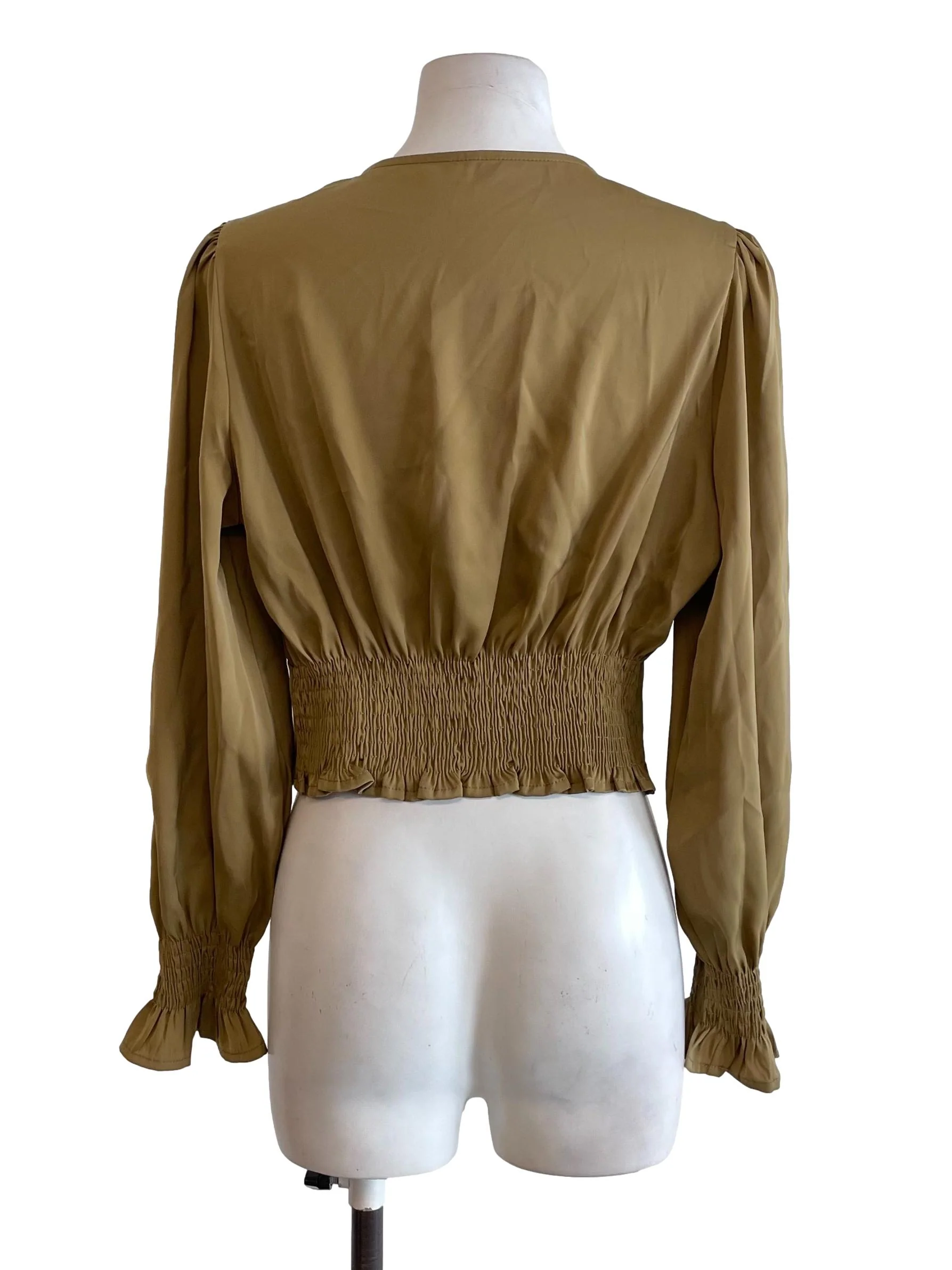 Fawn Draped Satin Top - Image 2