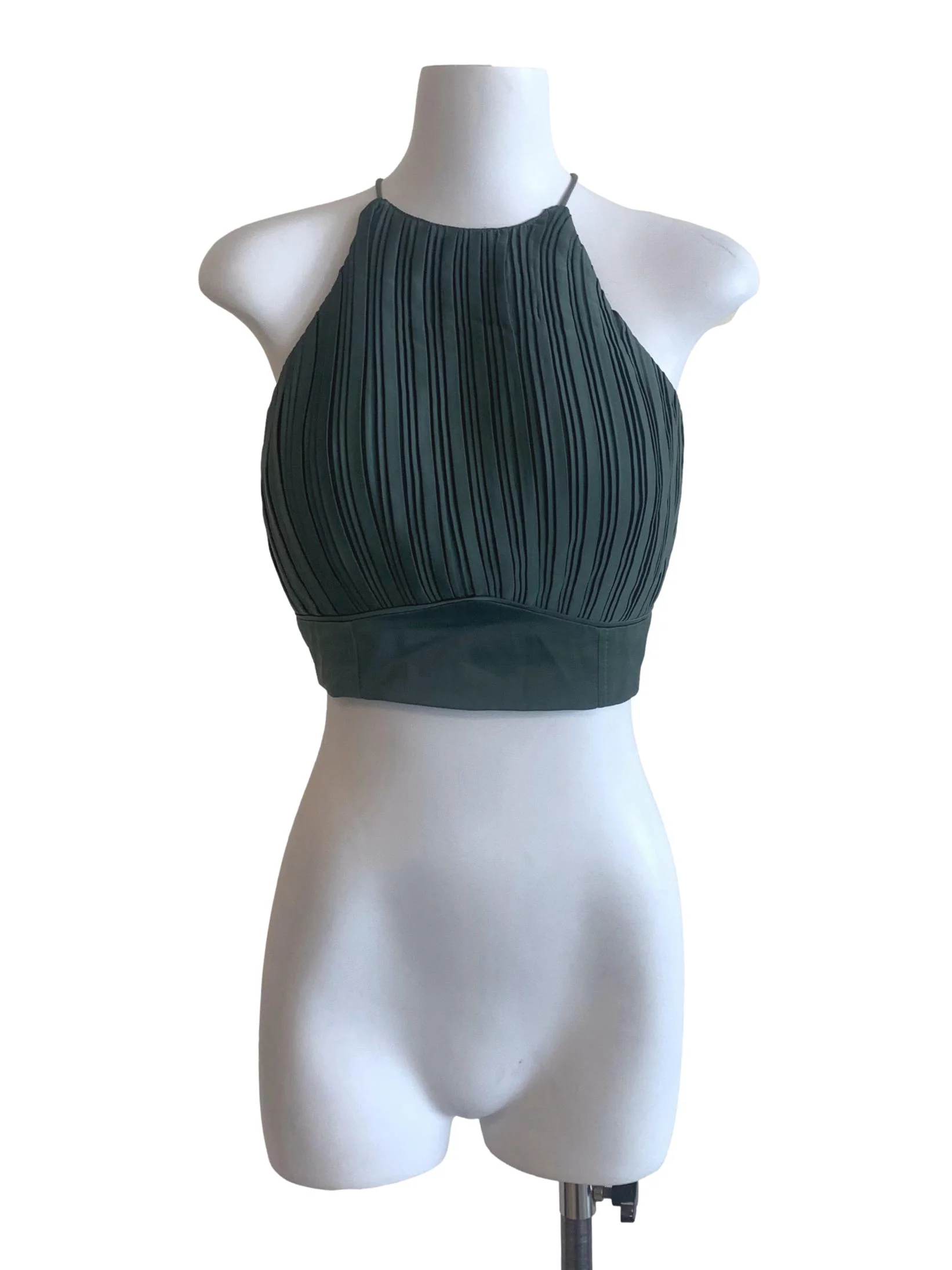 Fern Green Jewel Neck Top