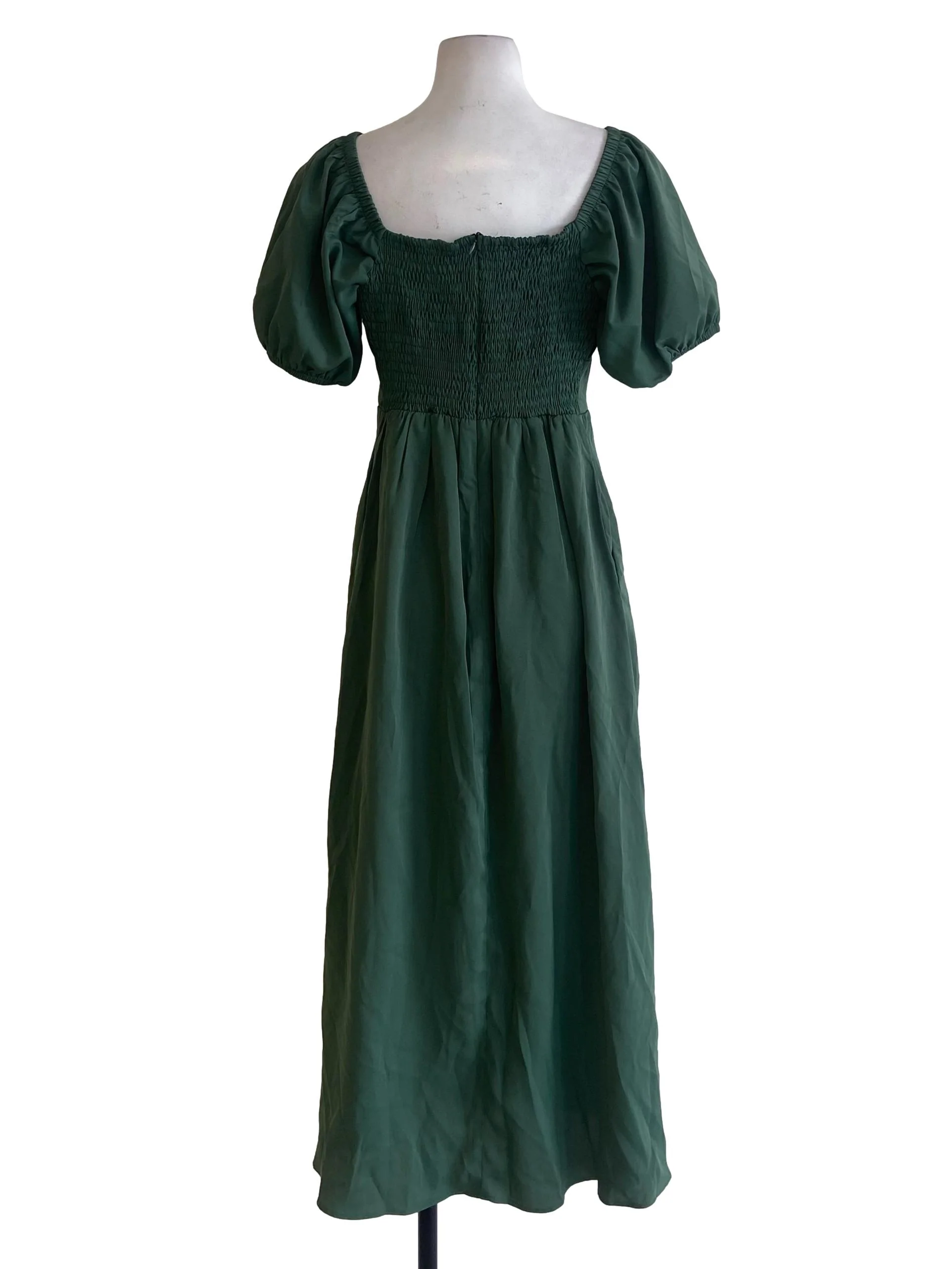 Fern Green Square Neck Empire Dress - Image 2
