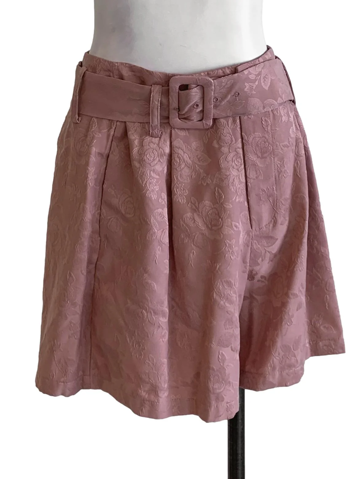 Flamingo Floral High-Waisted Shorts