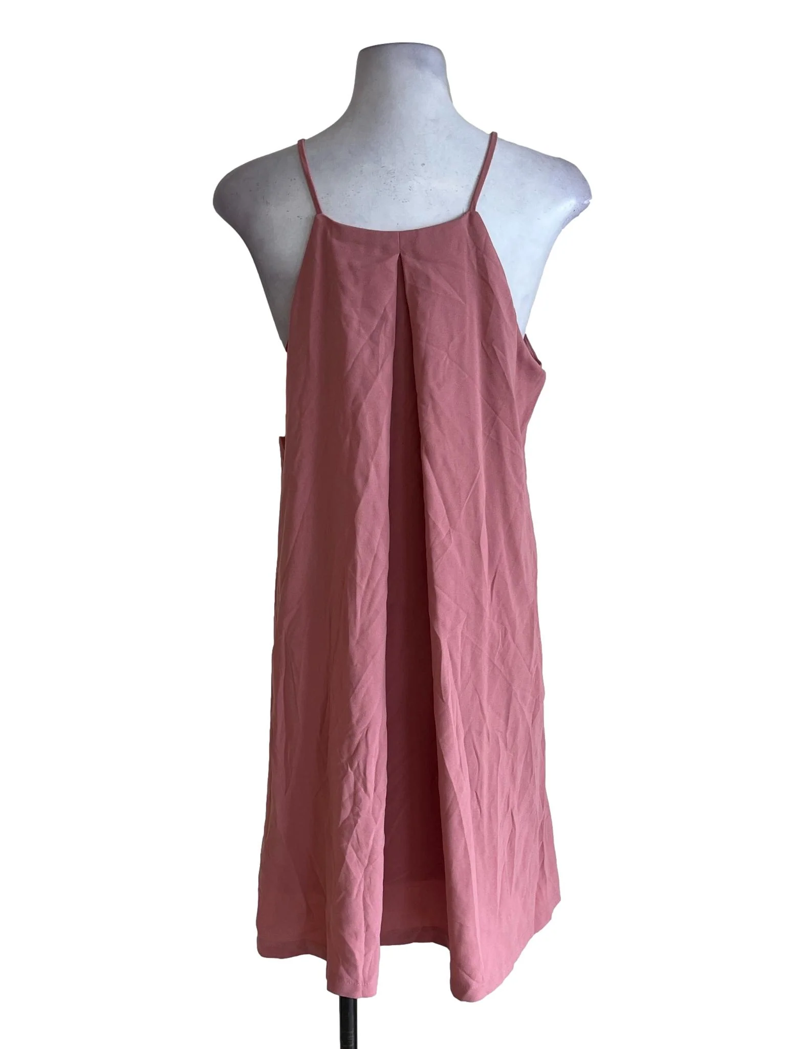 Flamingo Pink Halter Strap Sun Dress - Image 2