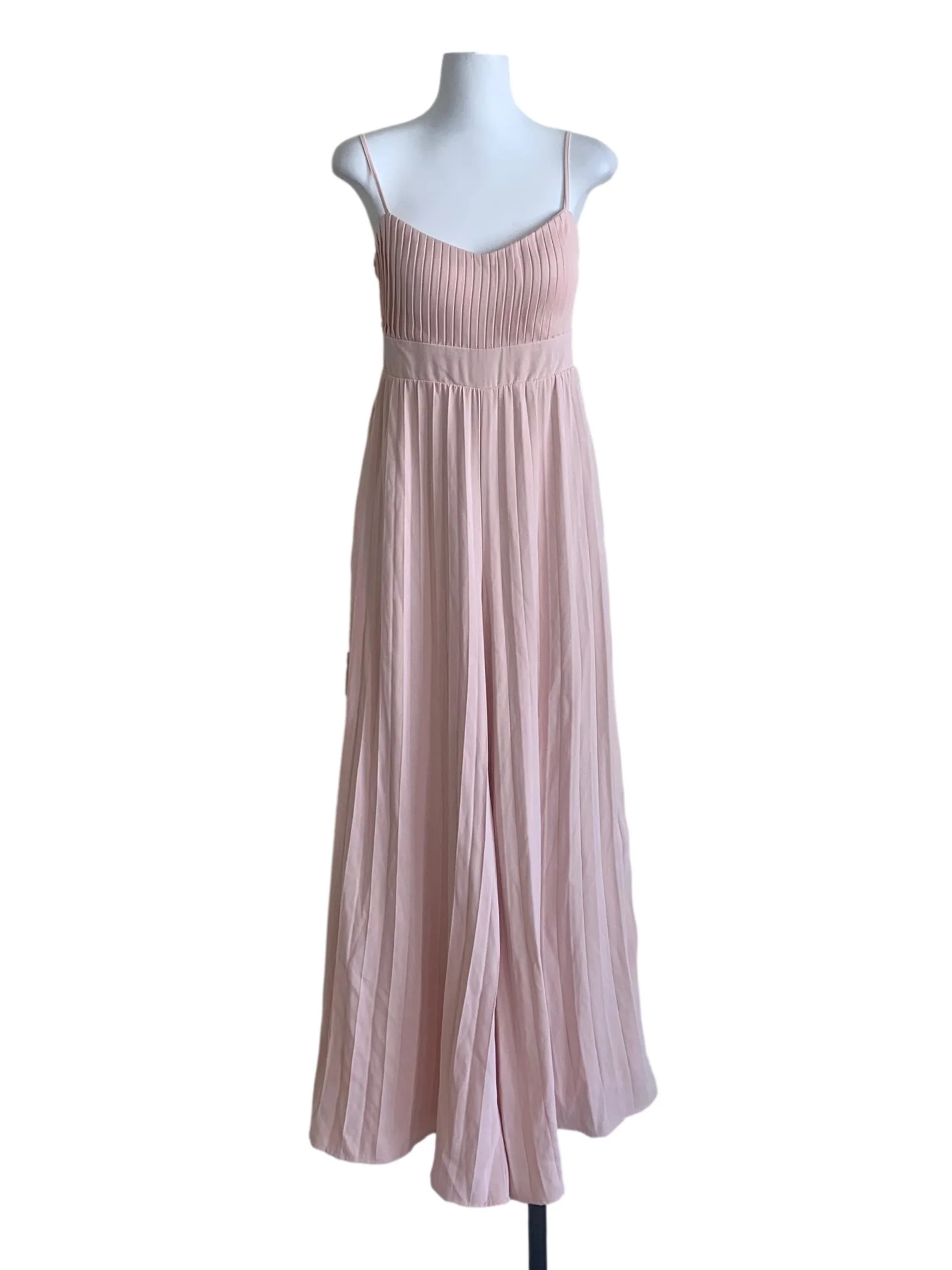 Flamingo Pink Pleated Jumpsuit