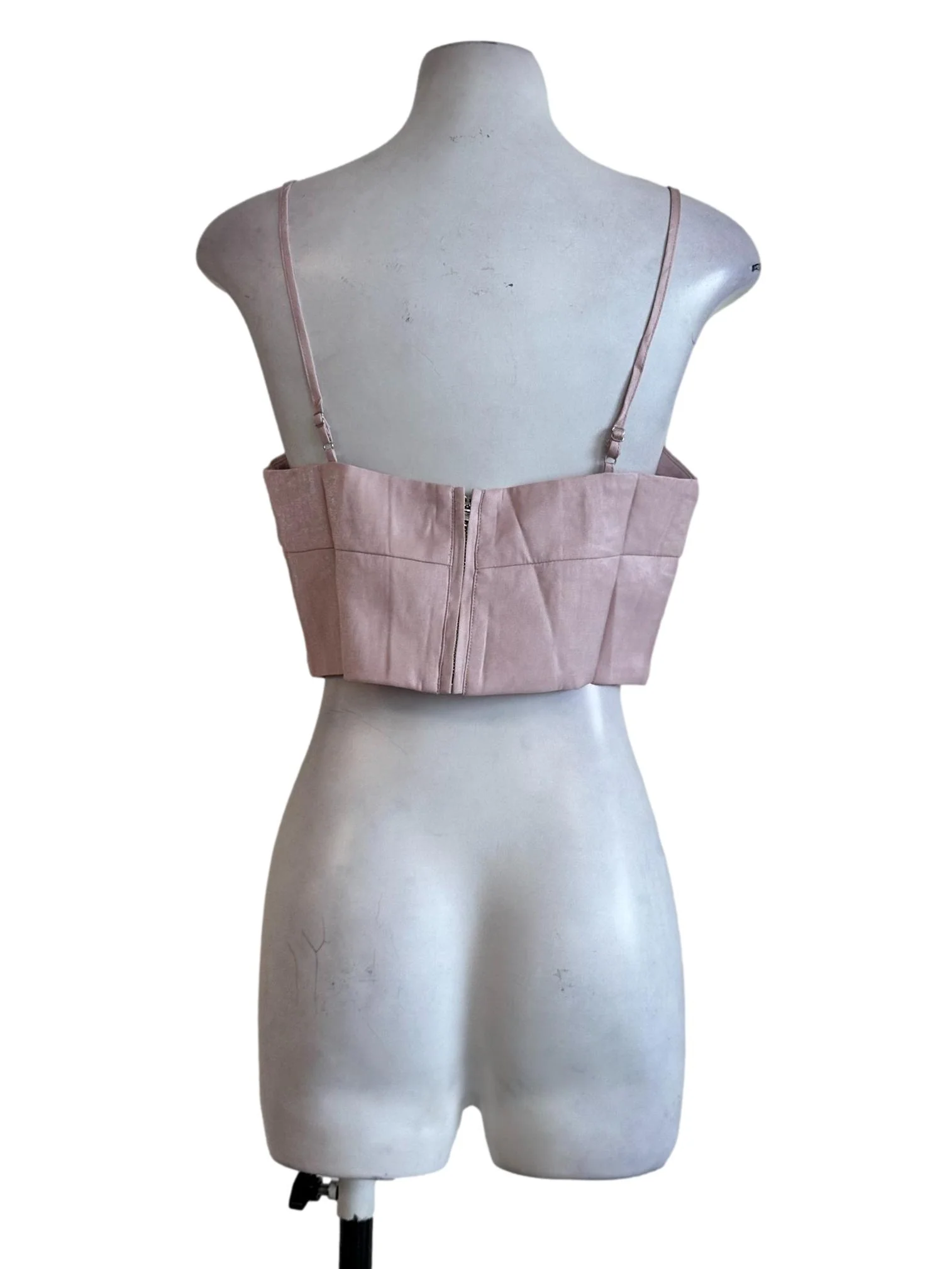 Flamingo Pink Shimmer Crop Top - Image 2